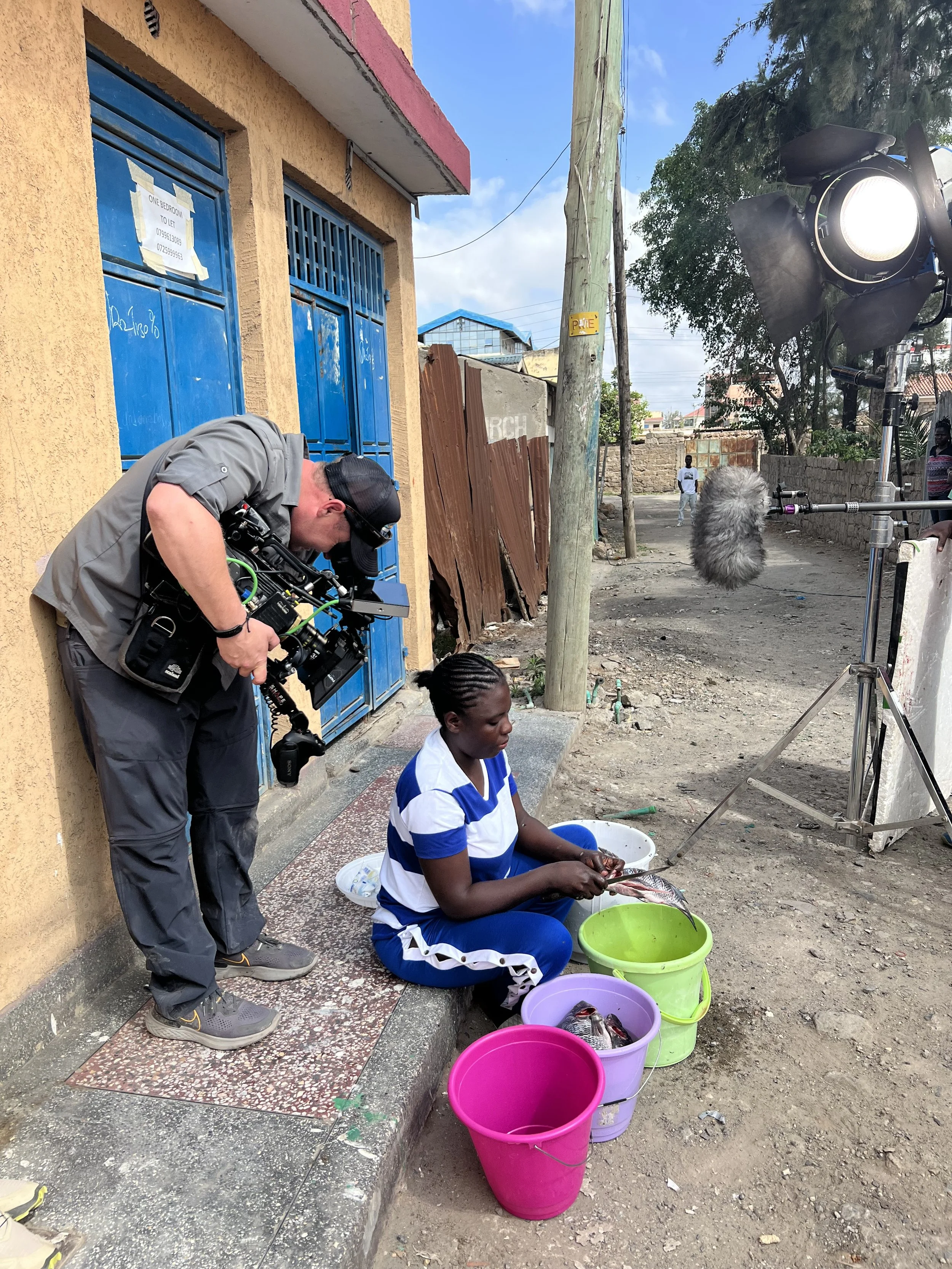 On set in Nairobi, Kenya