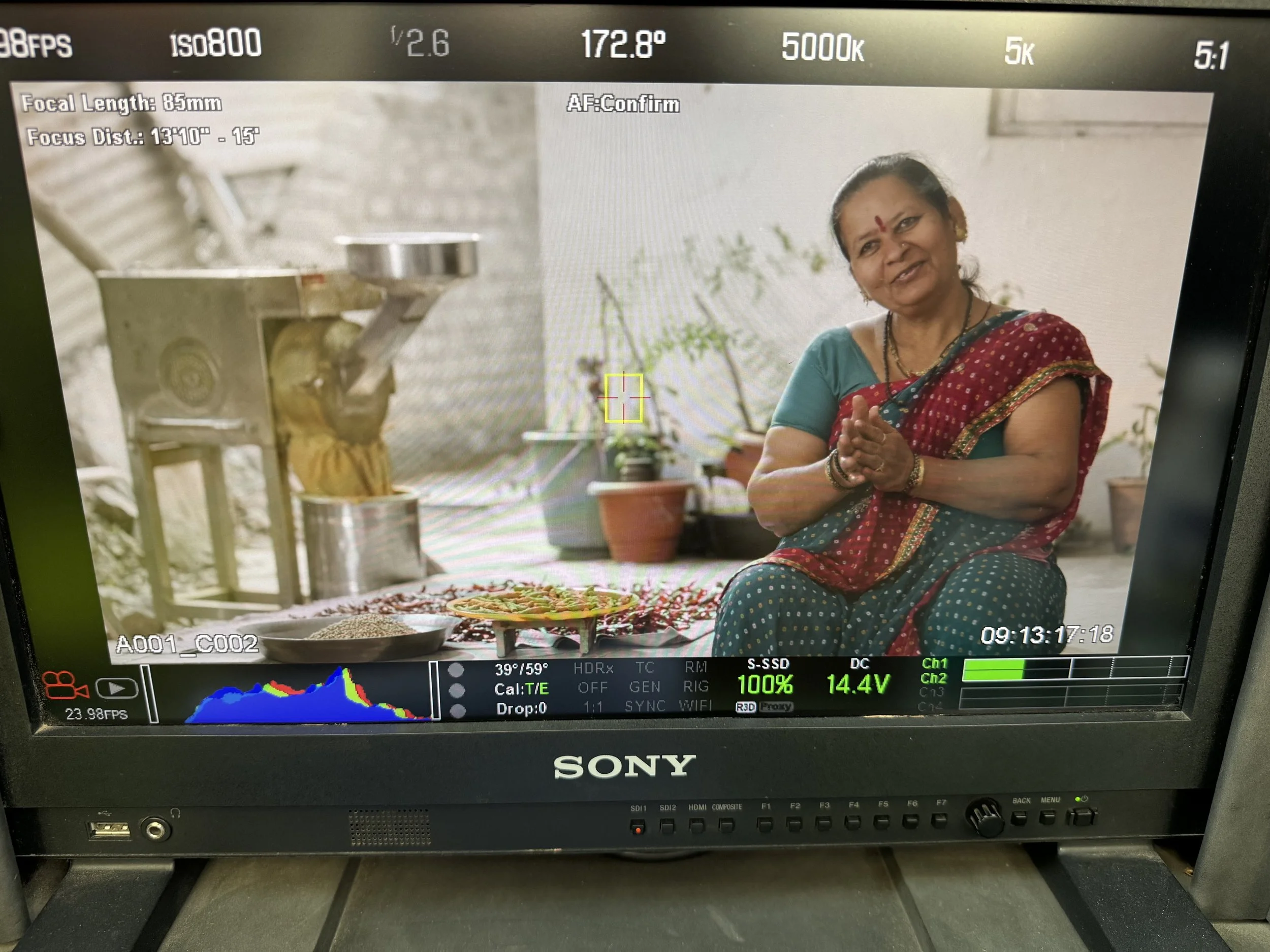 On set in Pune, India