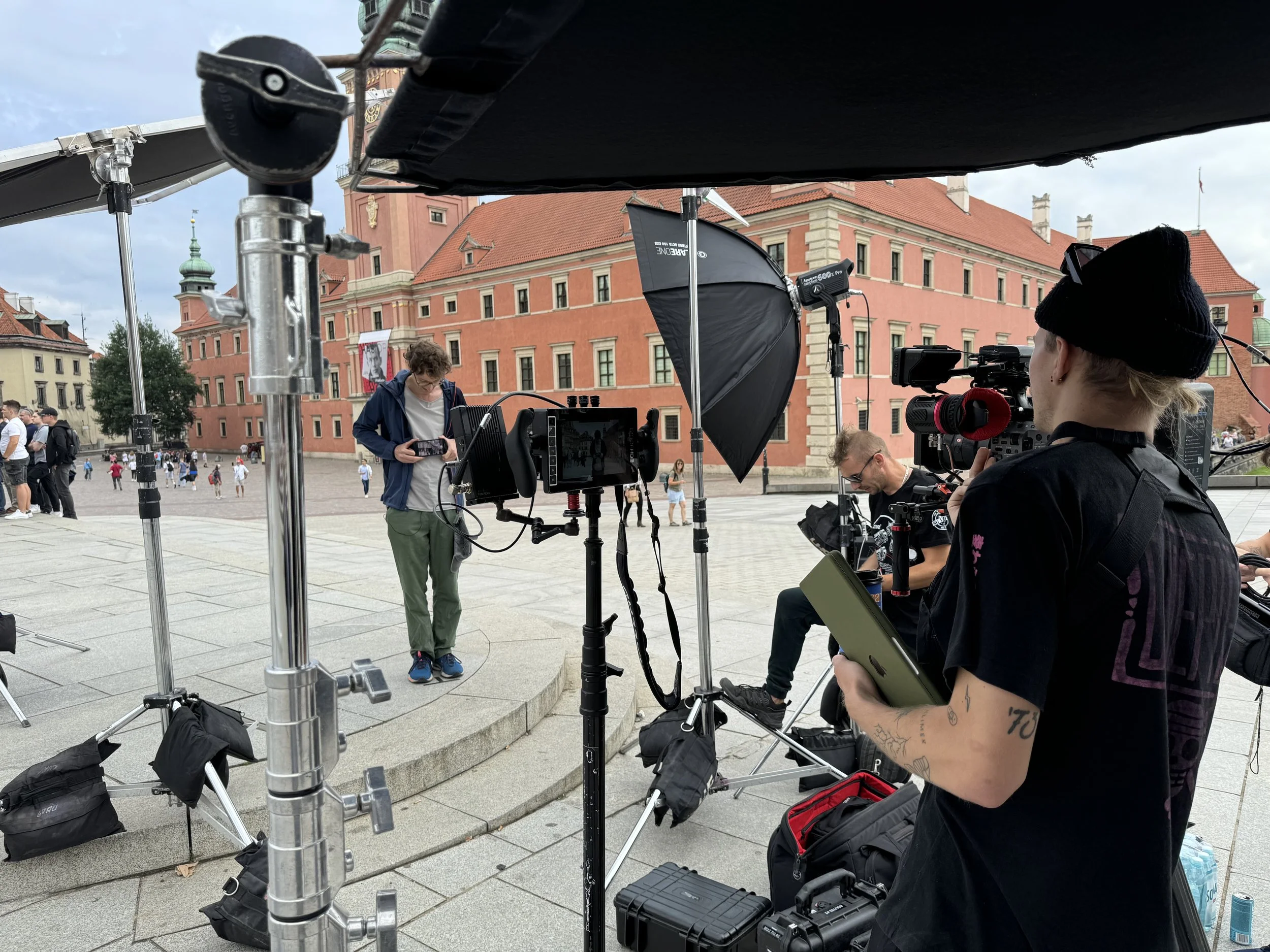 On set in Warsaw, Poland.
