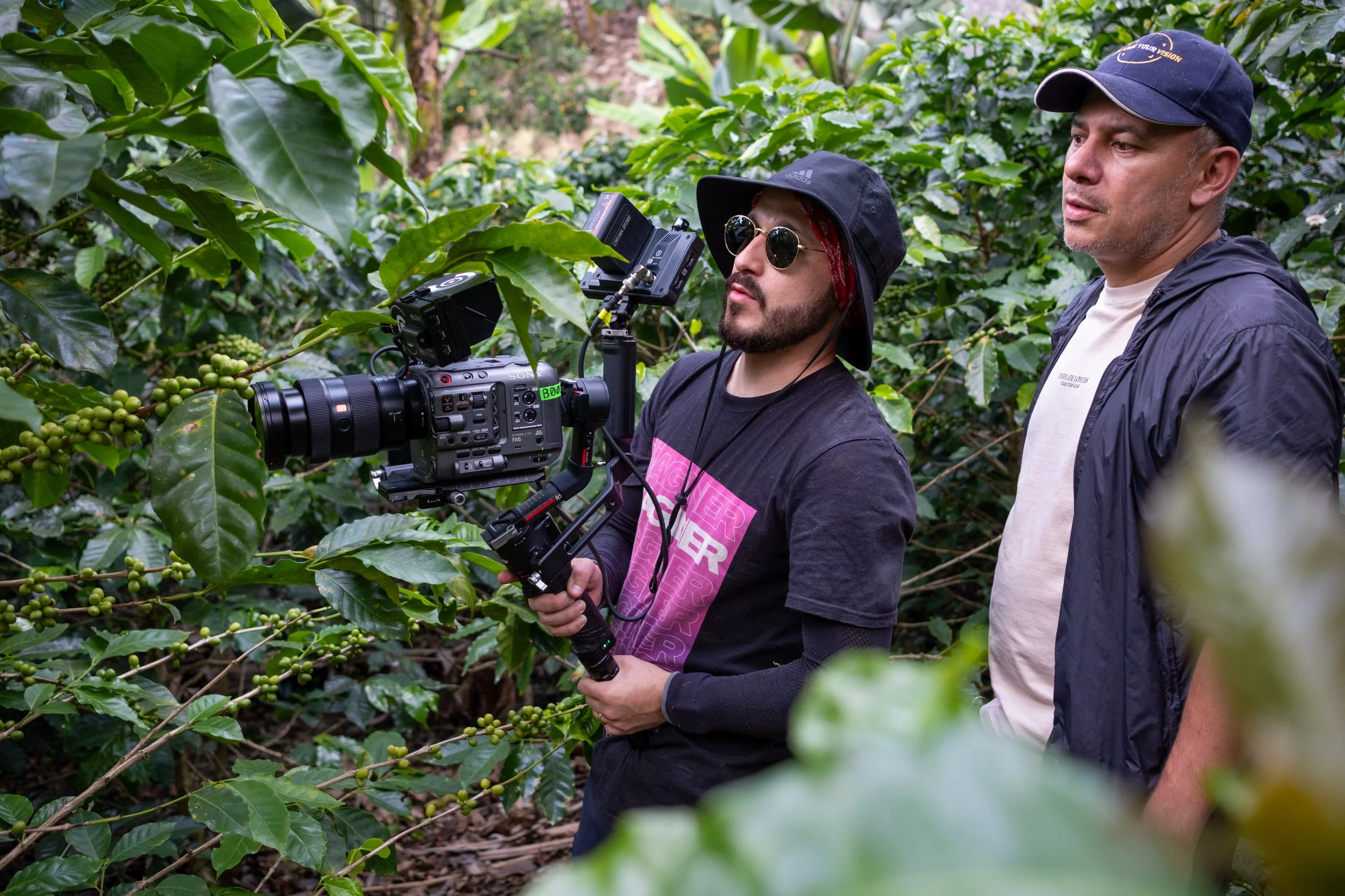 On location, coffee farm in Mistrató, Colombia