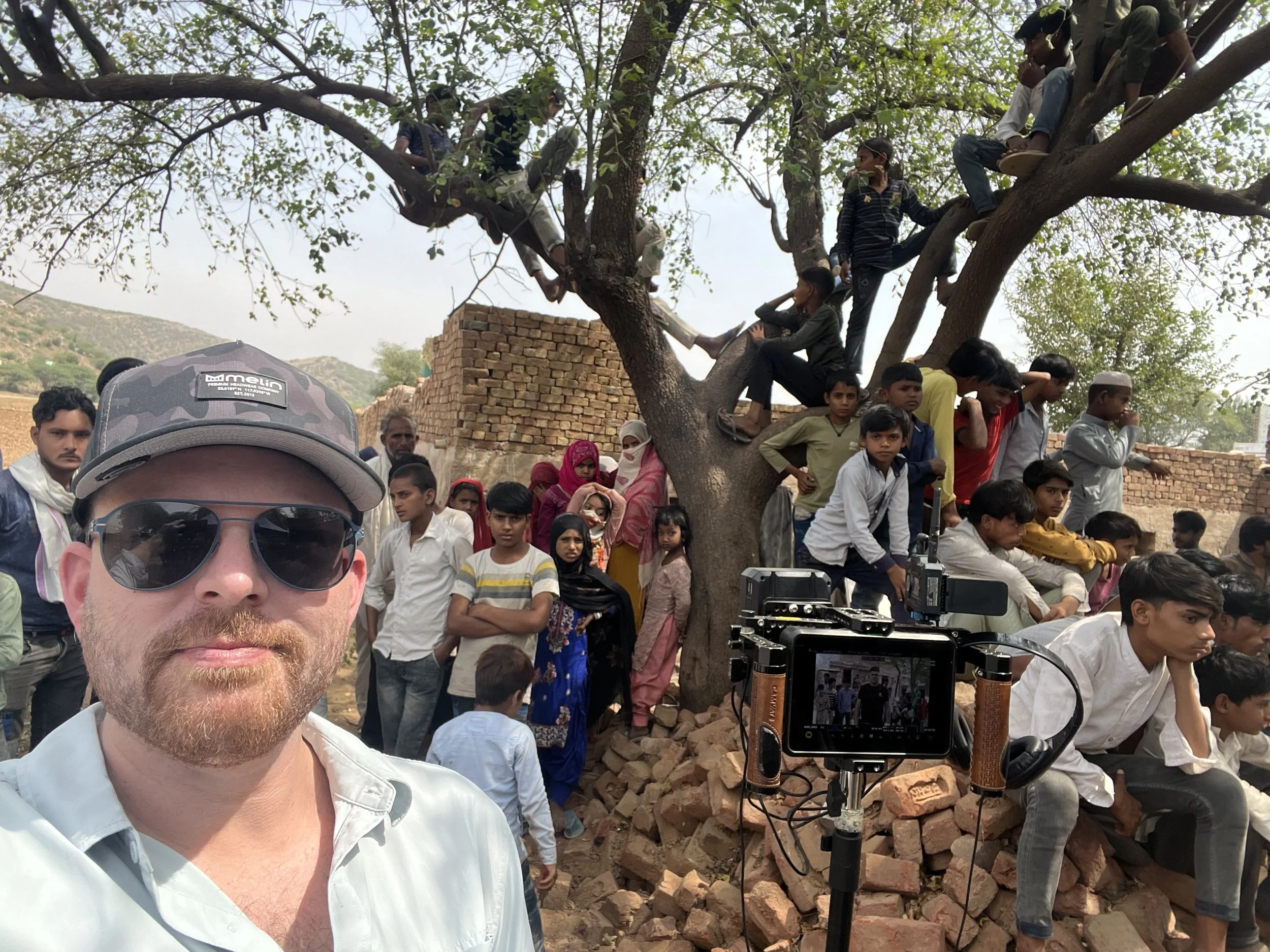 On set in Mewat, India.