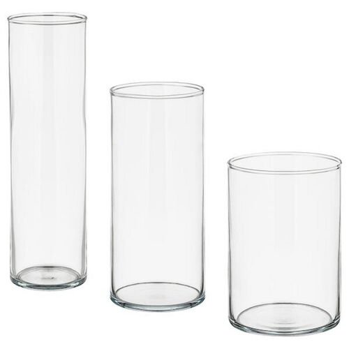 Cylindrical Glass Vase - 9”.jpg