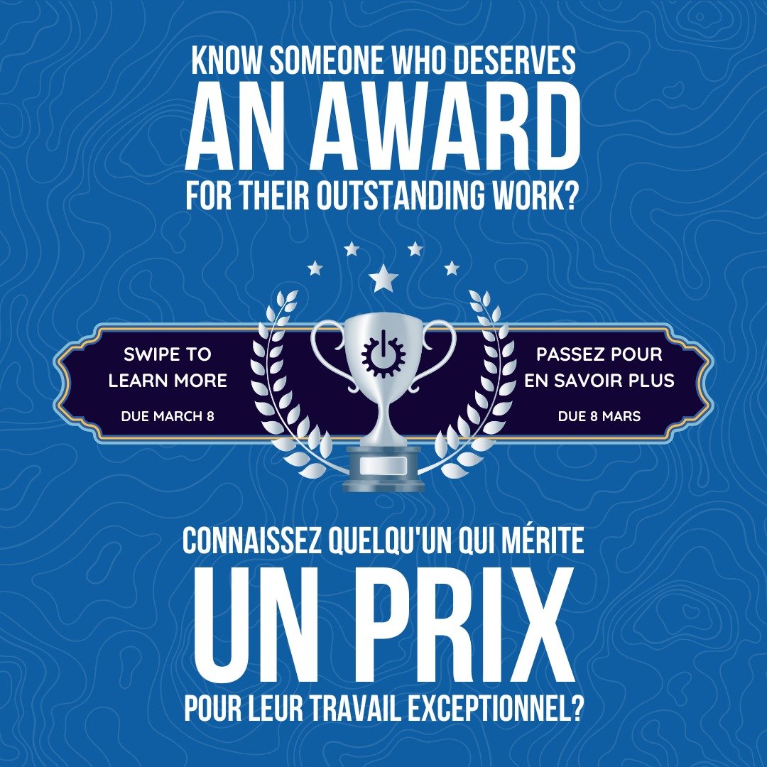 Nominate someone for an award today! Link in bio - due March 8th⭐️
***
Nommez quelqu'un pour un prix aujourd'hui! Lien en bio - due 8 mars⭐️