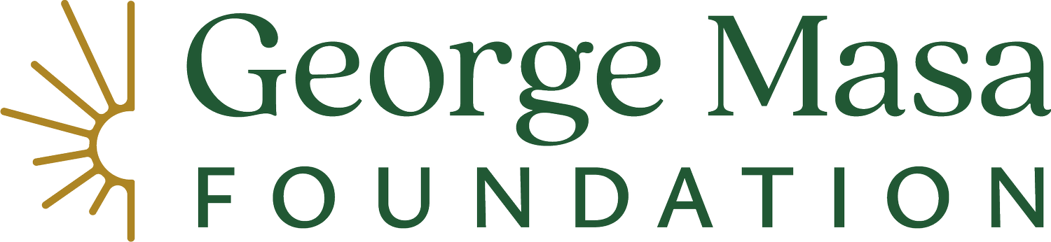 Logo of the George Masen Foundation with a stylized sun or burst on the left side.