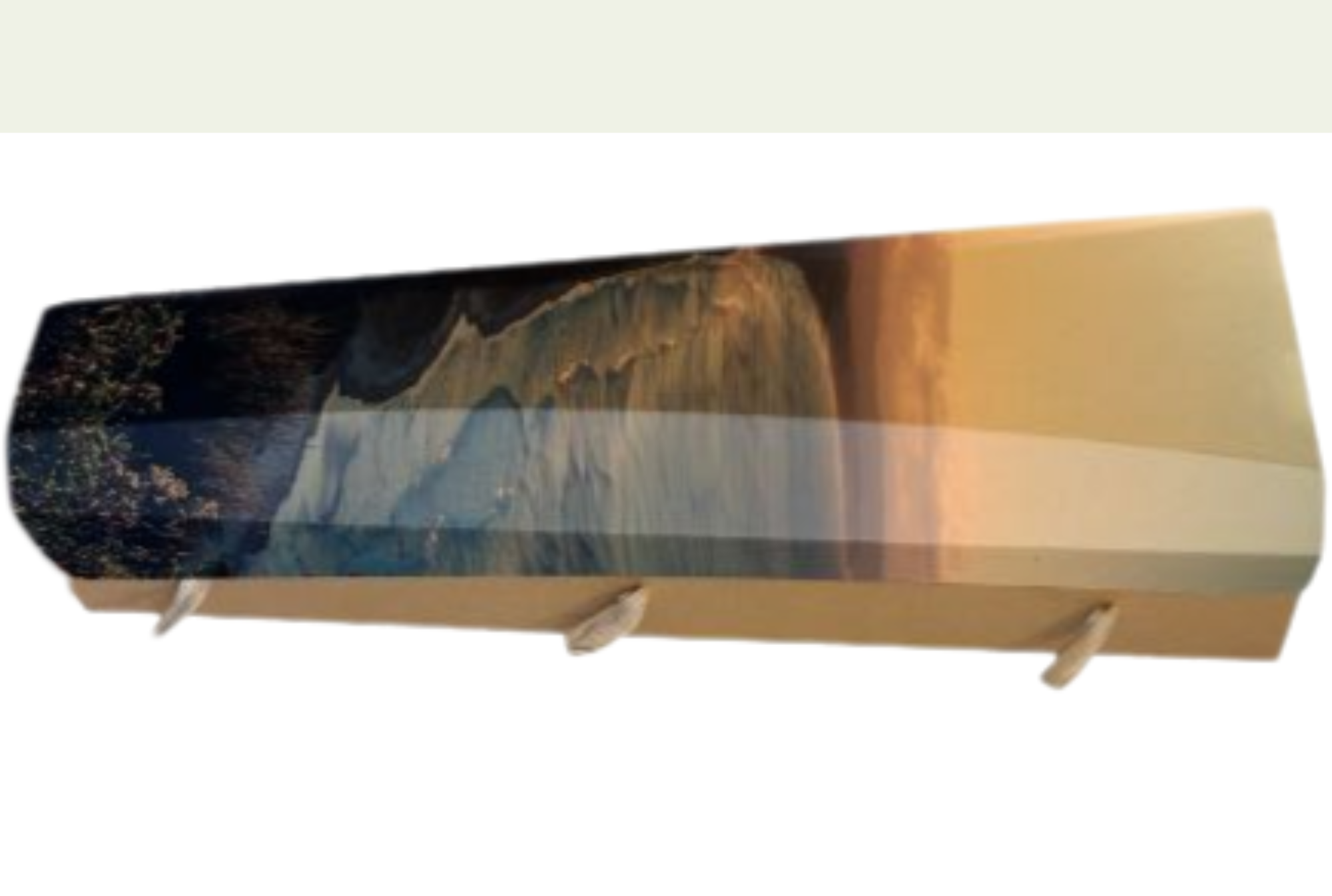 Outside the Box casket scenic coastline