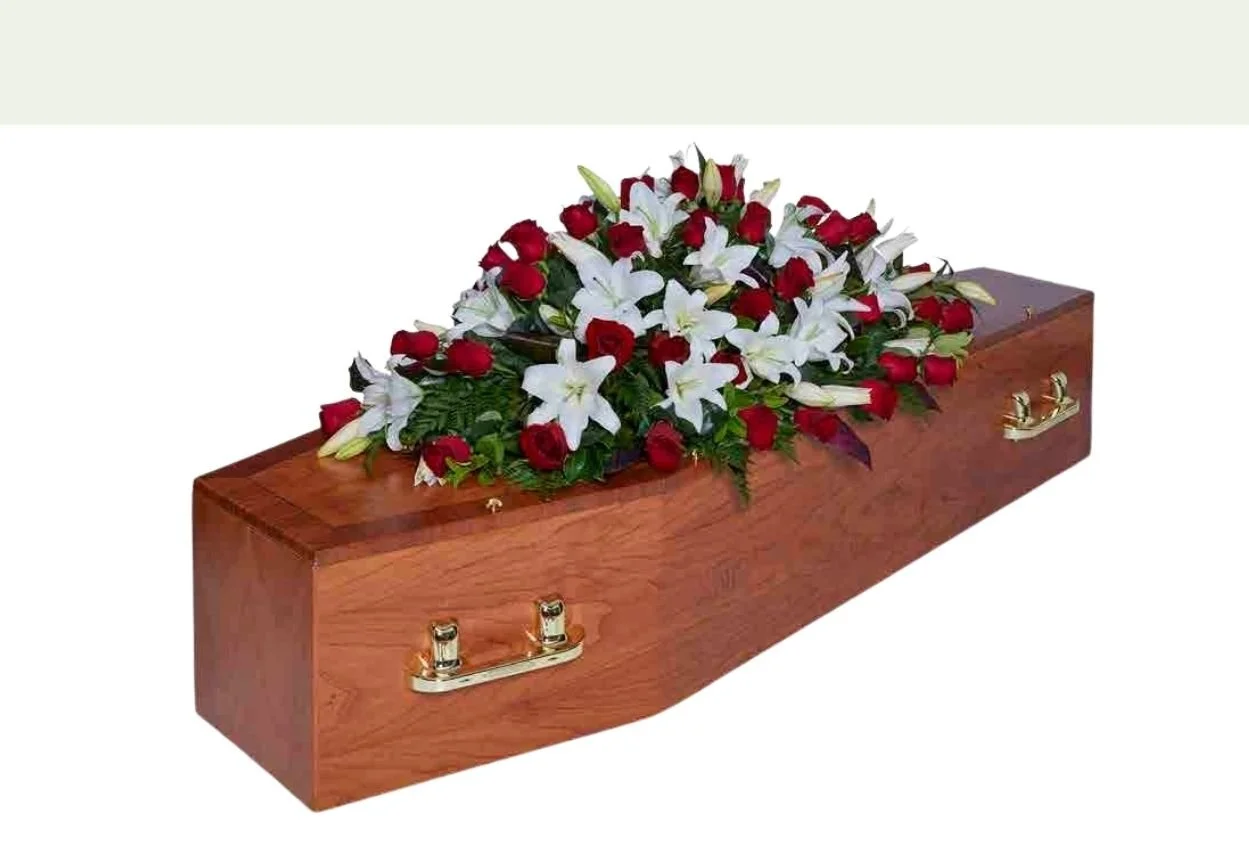 Australian Cedar printed coffin design