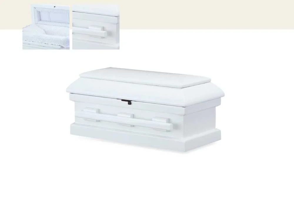 White Alder wood casket