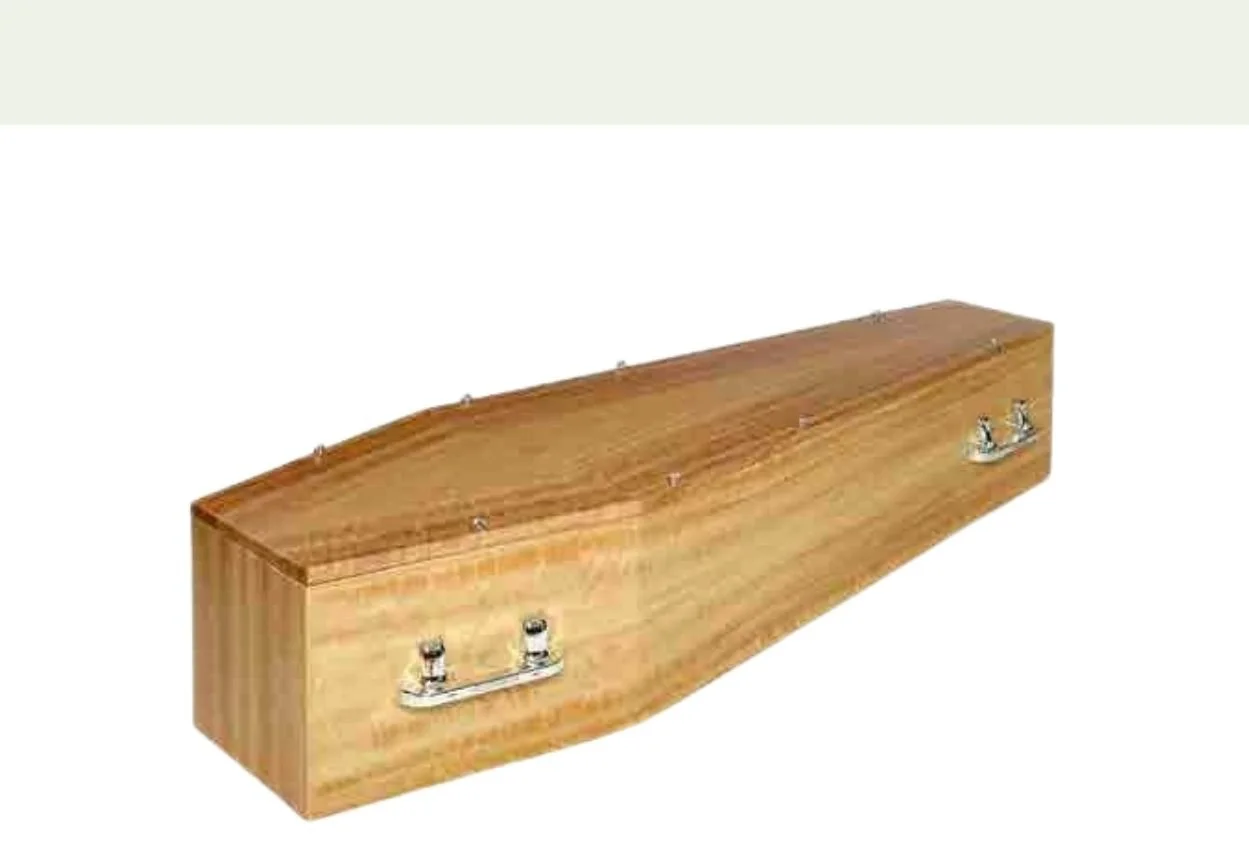 Tasmanian Oak printed coffin design