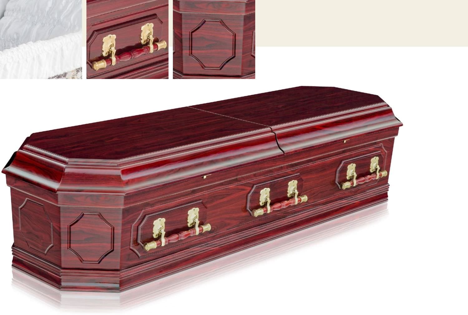 Grecian Urn rosewood casket