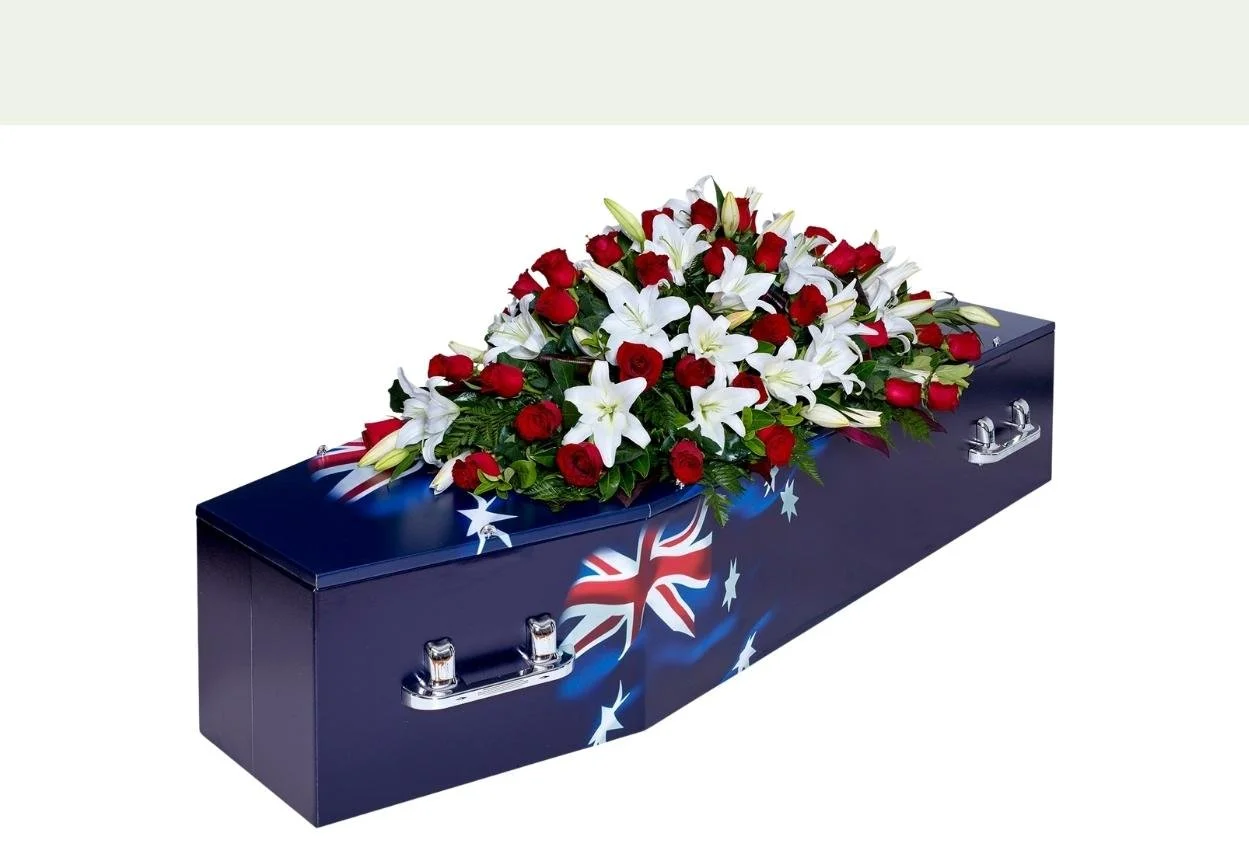 Australian flag coffin design