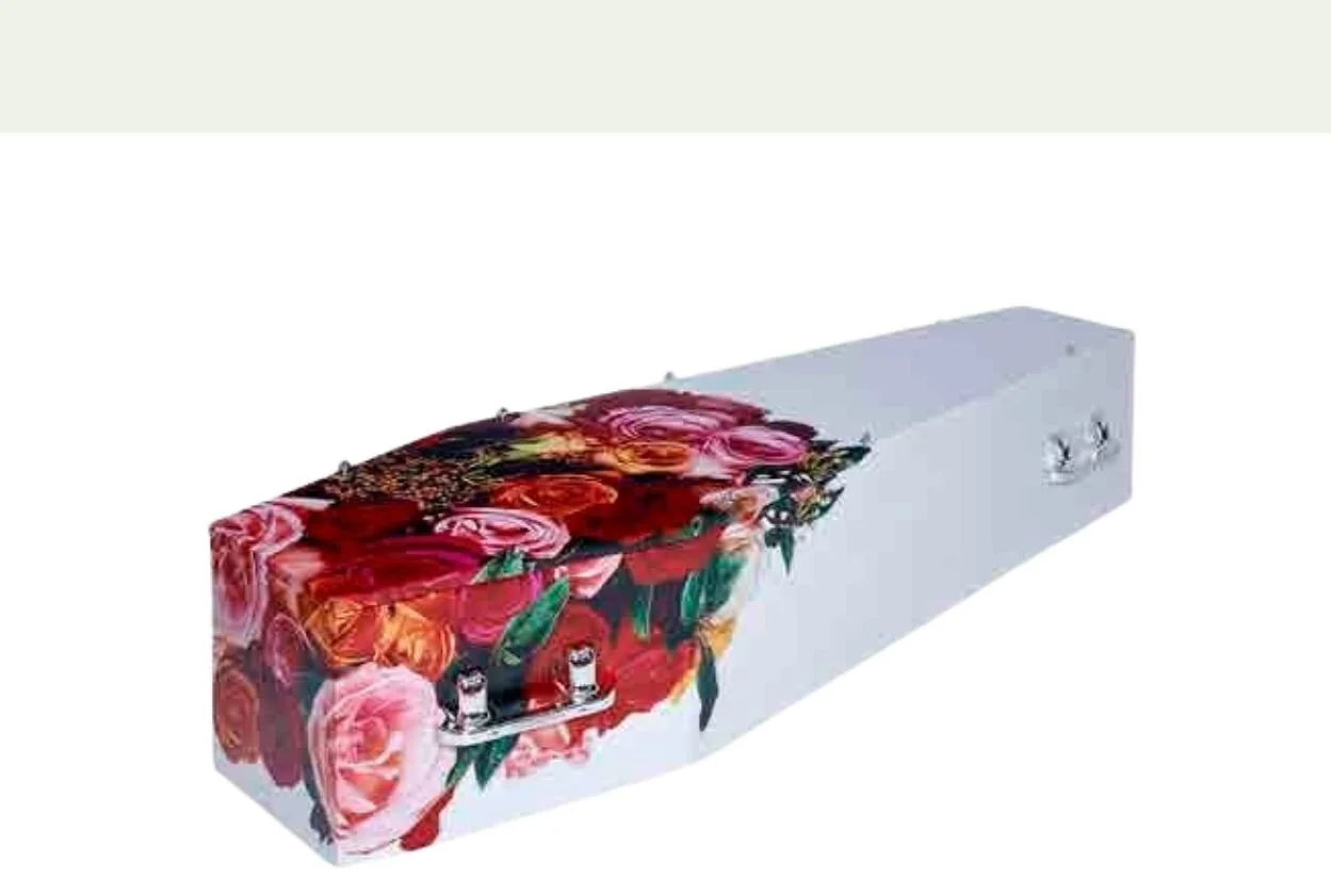 Rose tribute coffin design