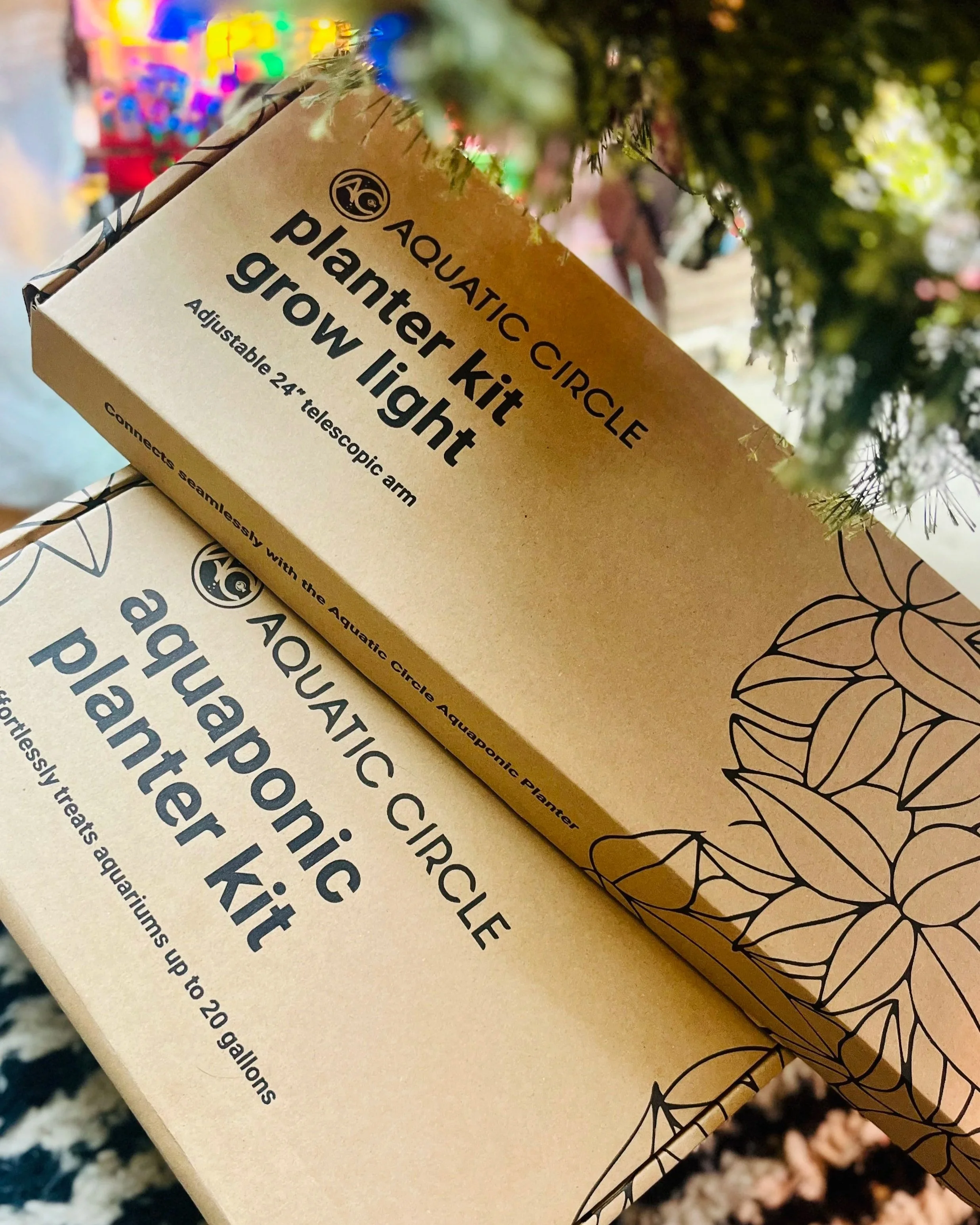 aquaponic planter kit with grow light