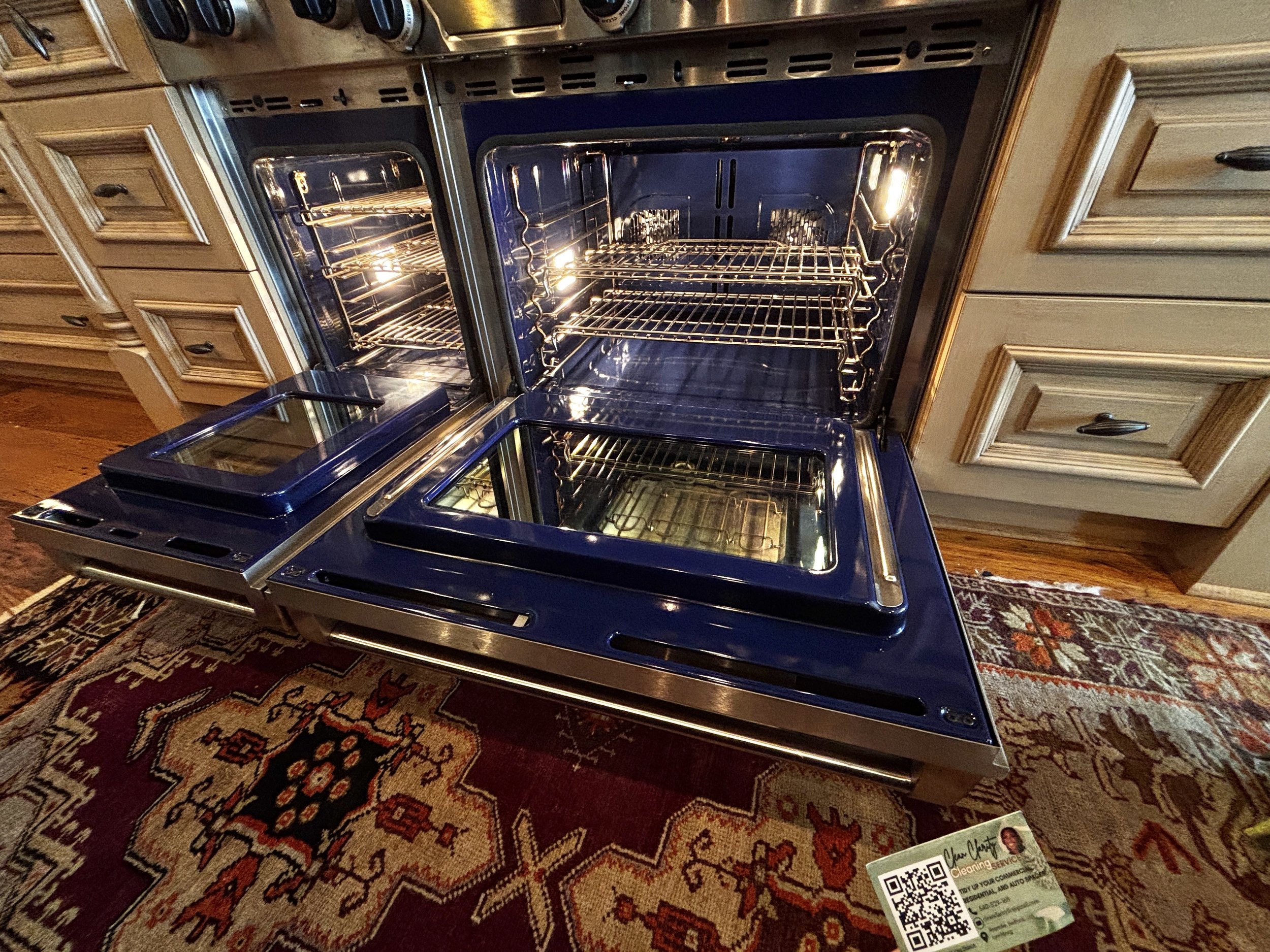 deep cleaning on oven