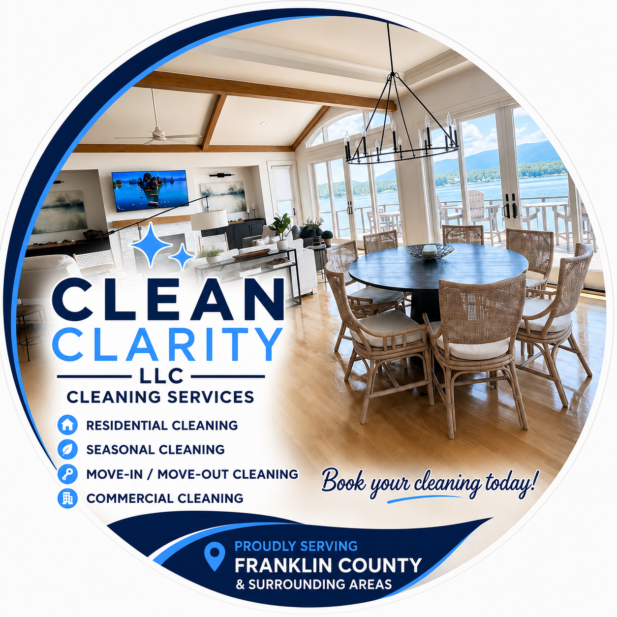 Clean Clarity LLC Lake house marketing image
