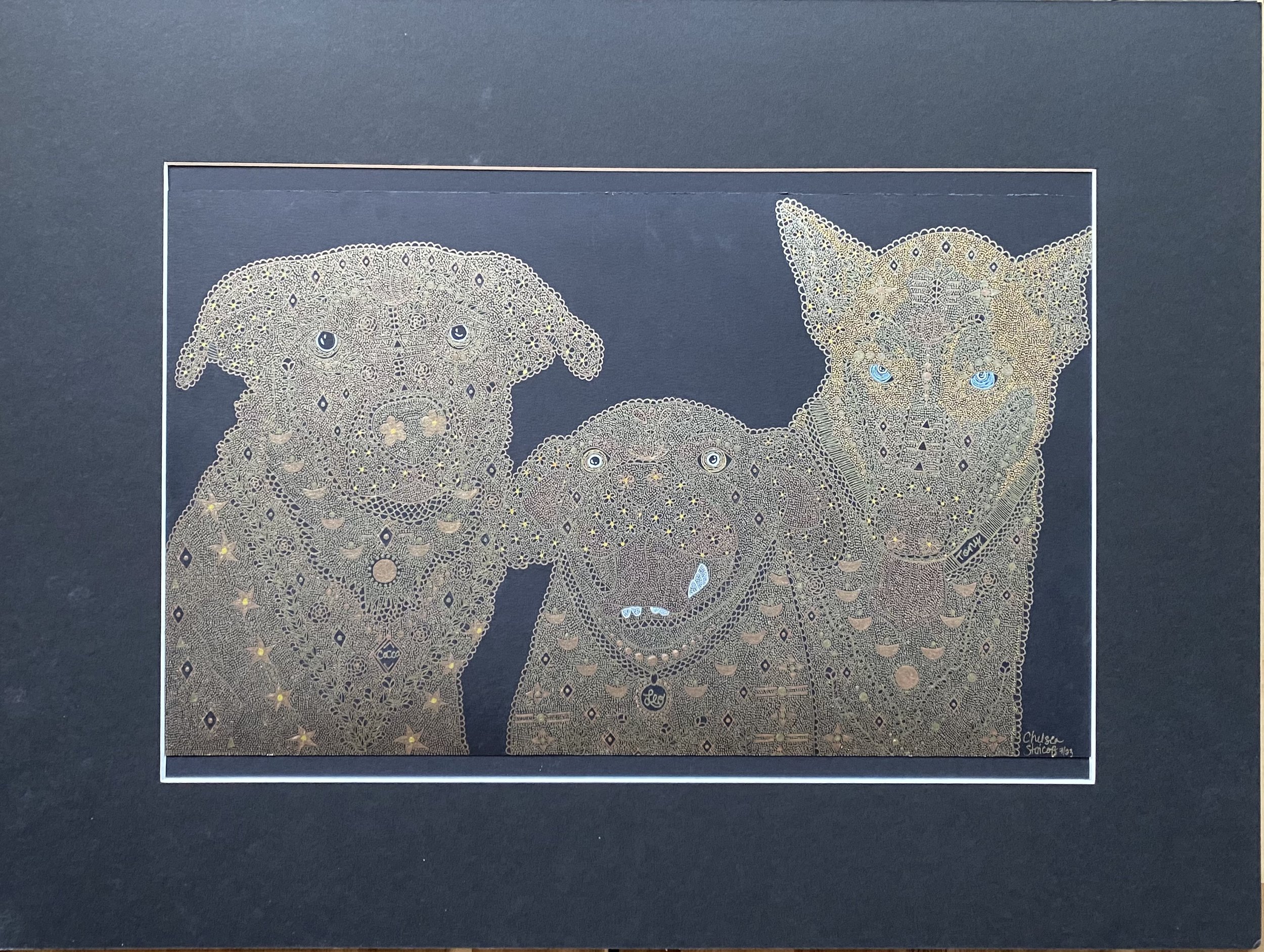 Multiple Mandala Doggies Portrait