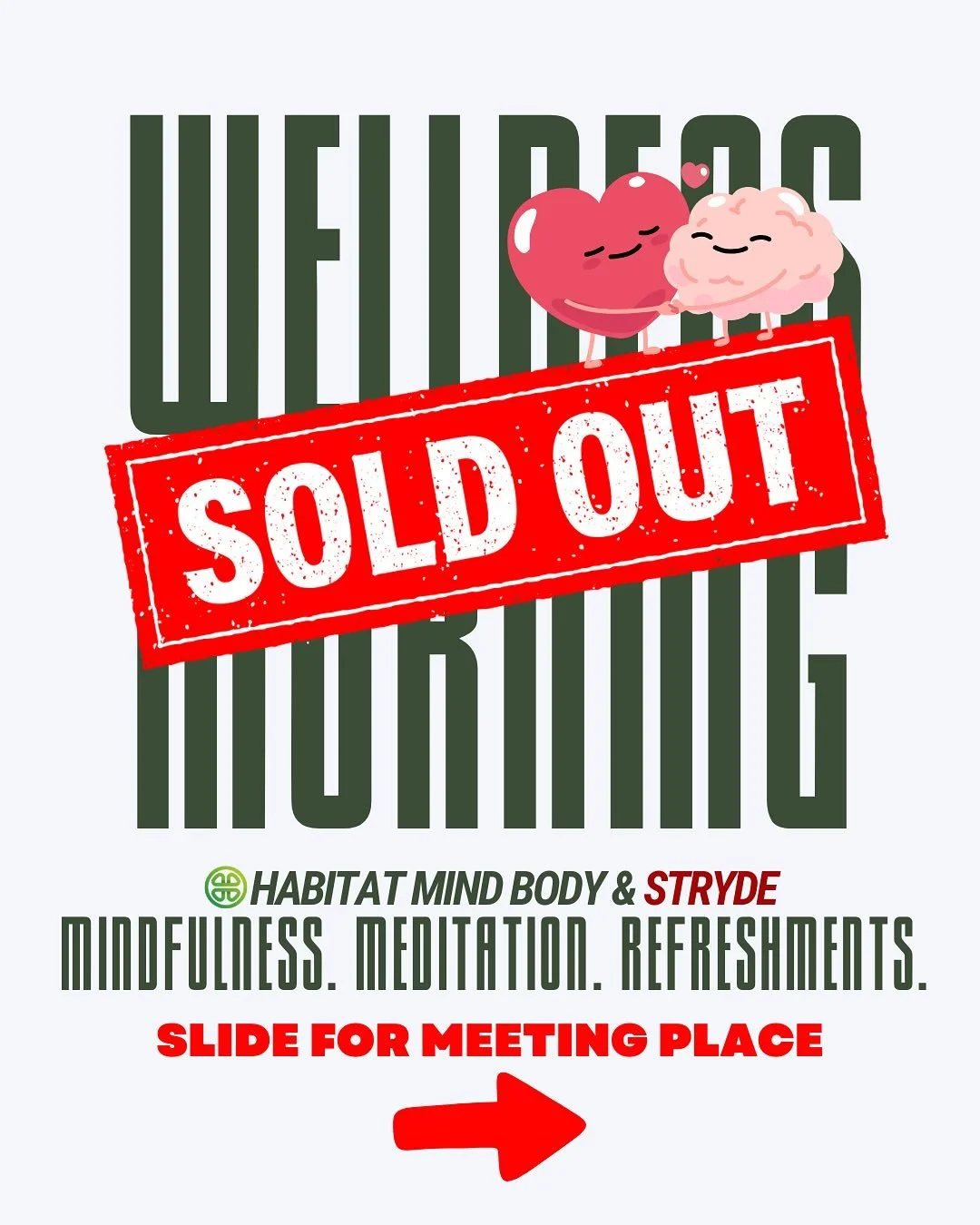 So excited for our mindfulness / meditation session with @habitatmindbody tomorrow! 

Keen runners/walkers, meet at 8.30am, at the usual spot for some physical activity. Everyone is welcome! 

For those who have tickets, we are meeting at 9.30am (see