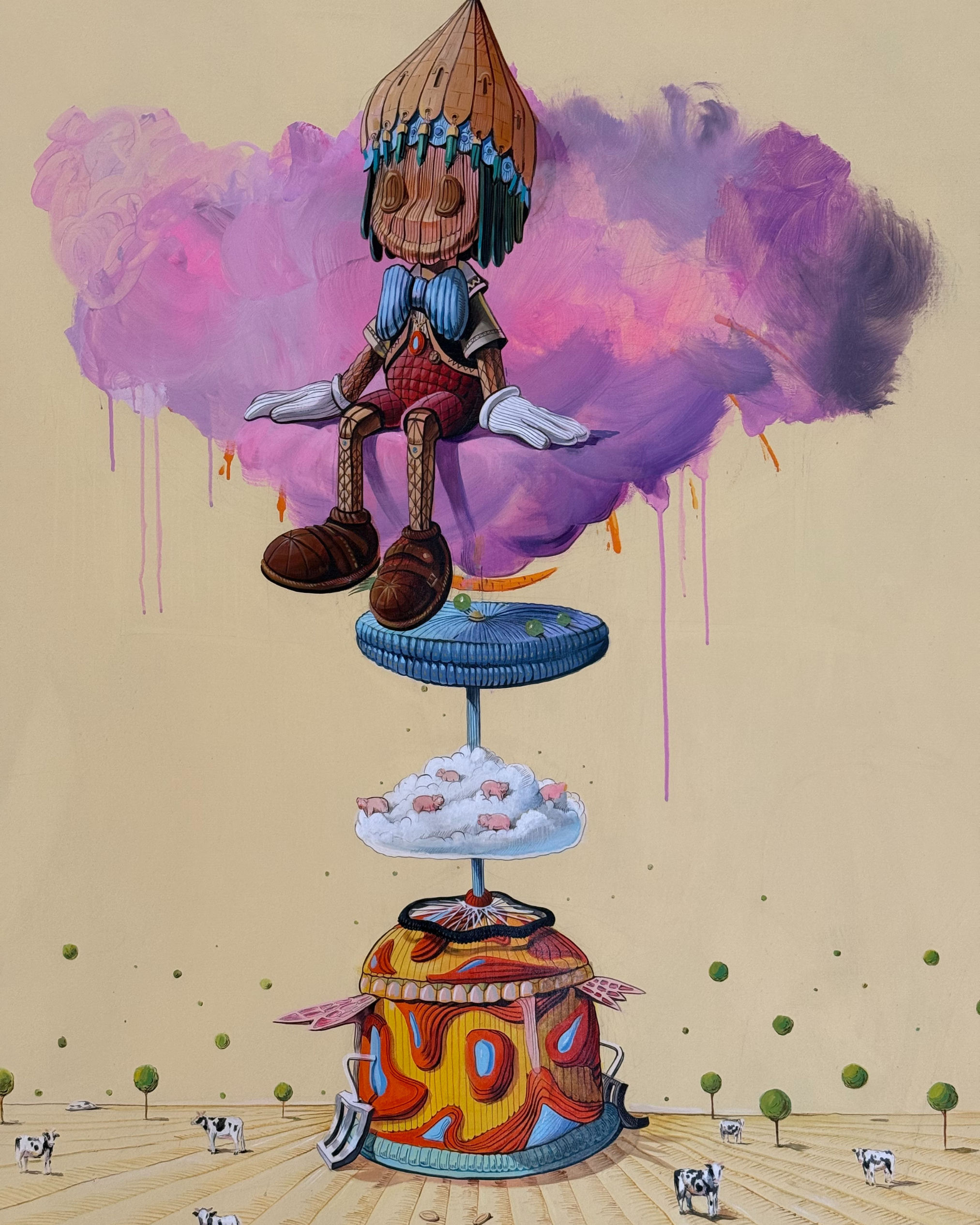In My Dreams, 2025
Acyrlic Spray
150 × 150 cm (59 x 59 inch)