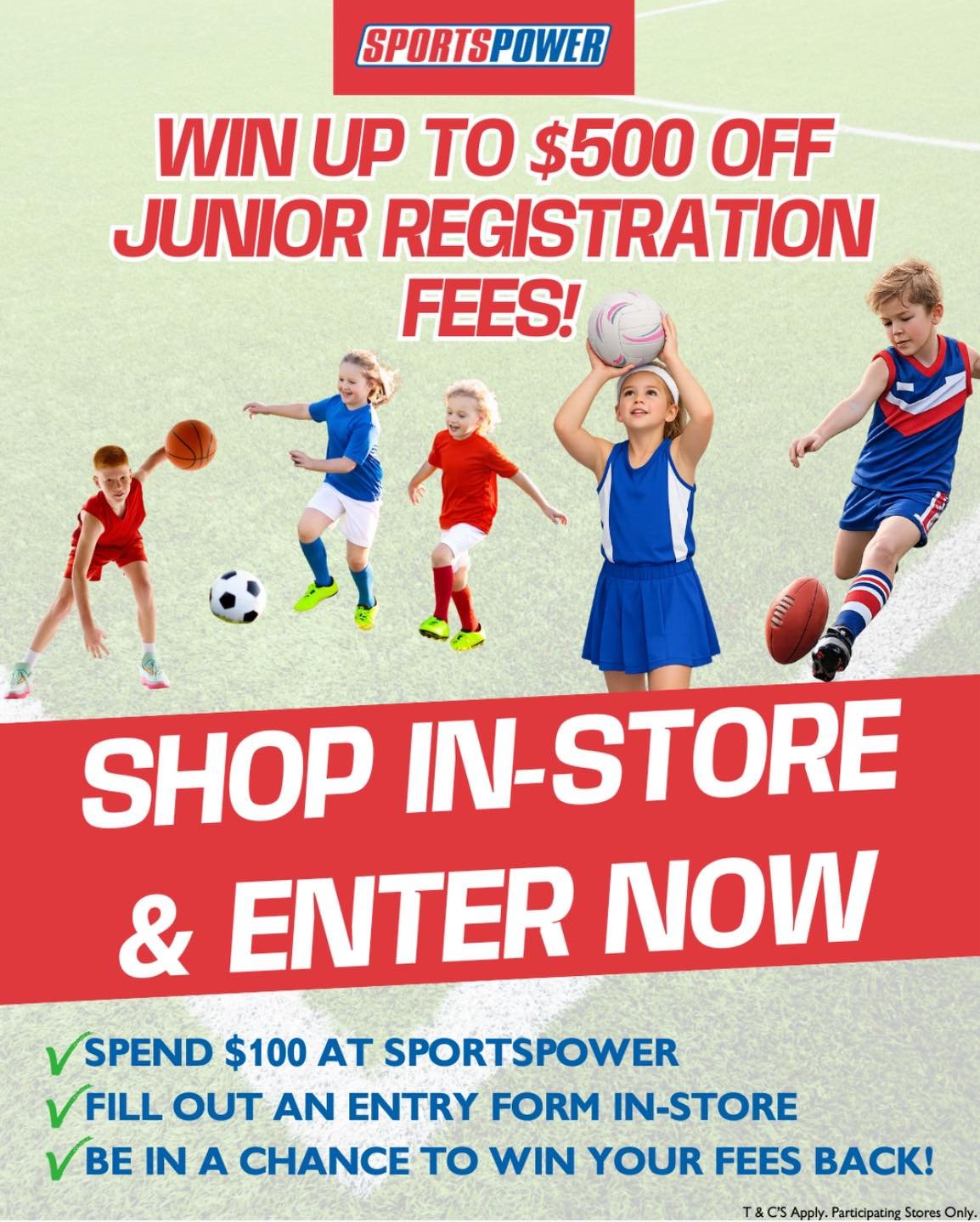 Juniors would you love a chance to win your fees back? 

Pop into @sportspoweresperance for your chance! 

All players have to do is come into Sportspower Esperance between the 1st of March and the 31st May 2026, spend a $100 or more in 1 transaction