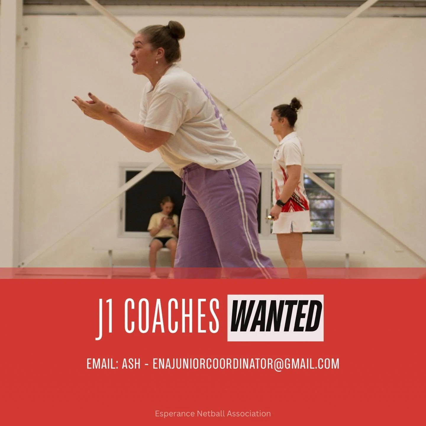 🏐 COACHES 🏐

We&rsquo;re looking for enthusiastic coaches to support our J1 netball teams this season! 

No matter your experience level, if you&rsquo;re passionate about netball and keen to help our players learn and grow, we&rsquo;d love to hear 