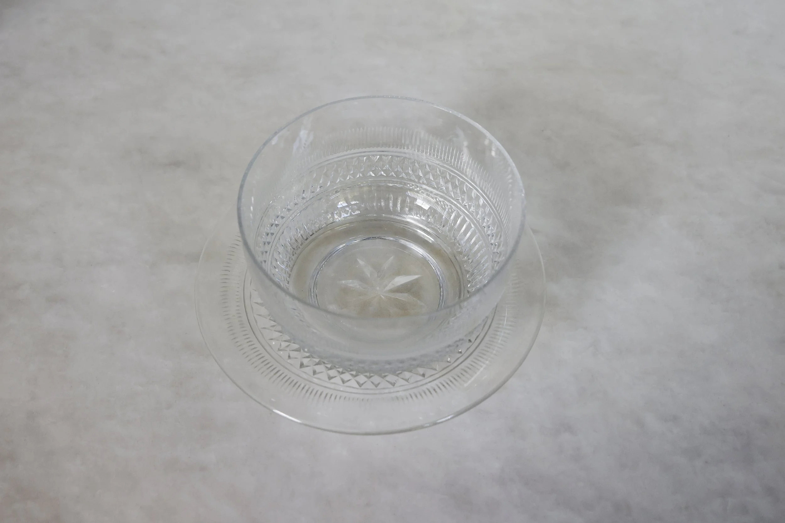 VINTAGE BACCARAT BOWL AND PLATE 