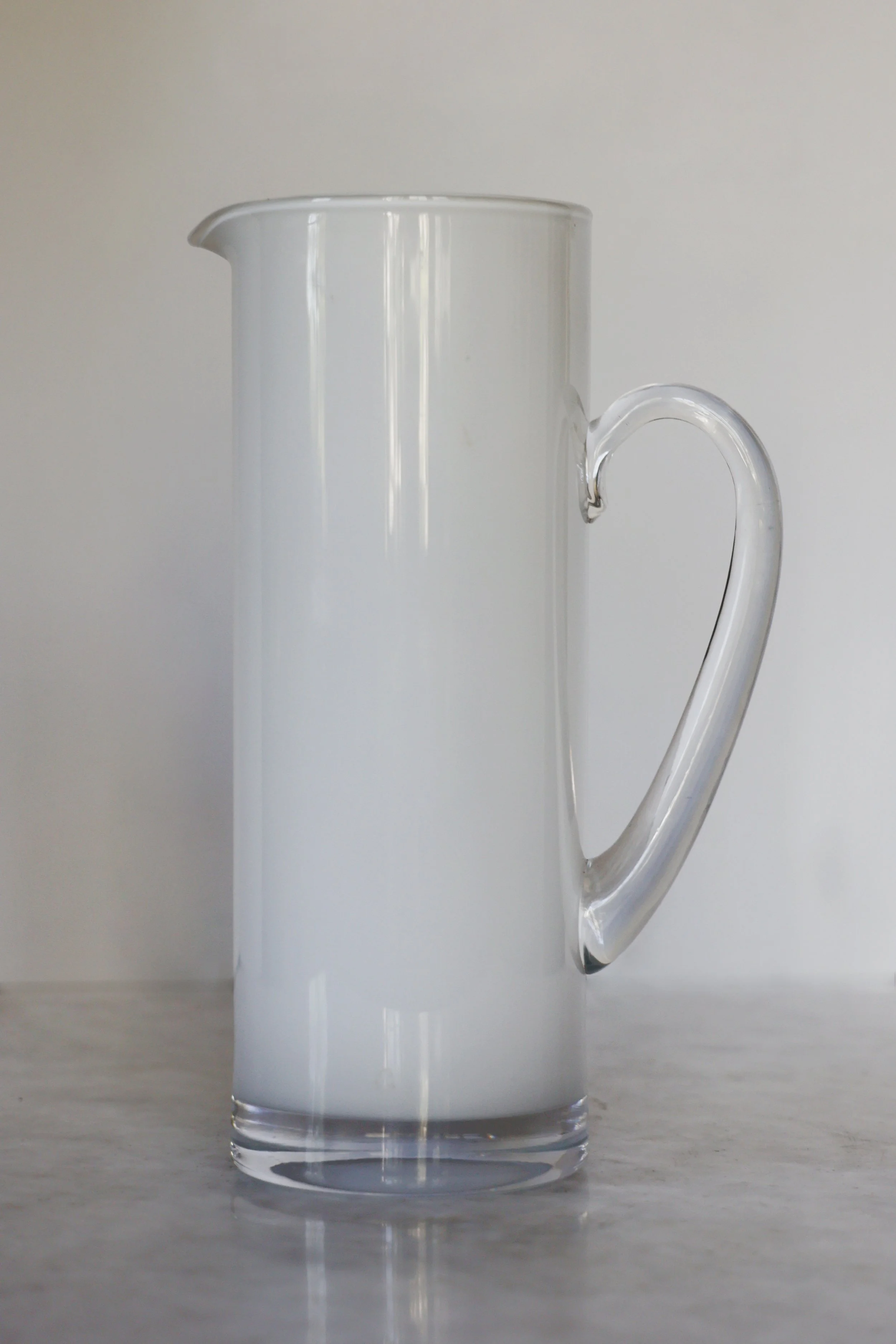 VINTAGE MILK GLASS MARTINI PITCHER 