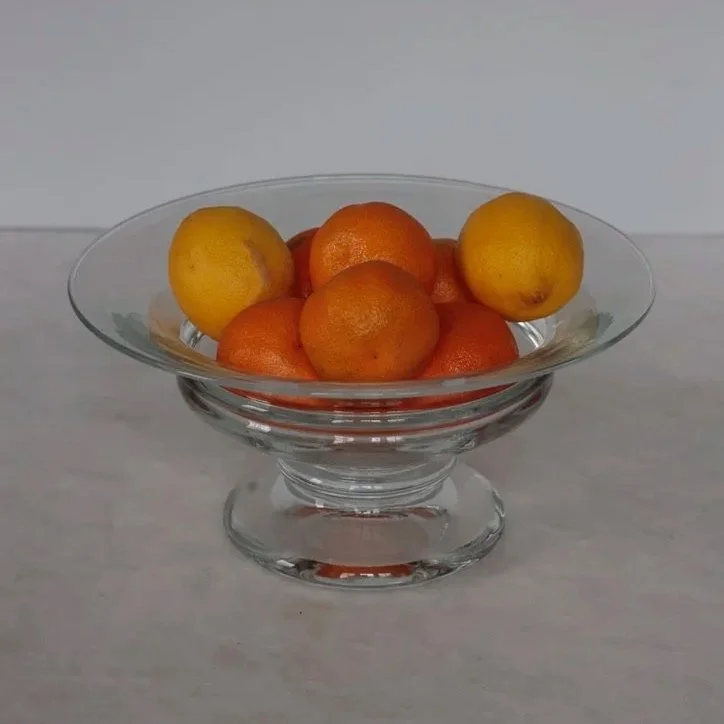 VINTAGE MOLDED FRUIT BOWL ON A PEDESTAL