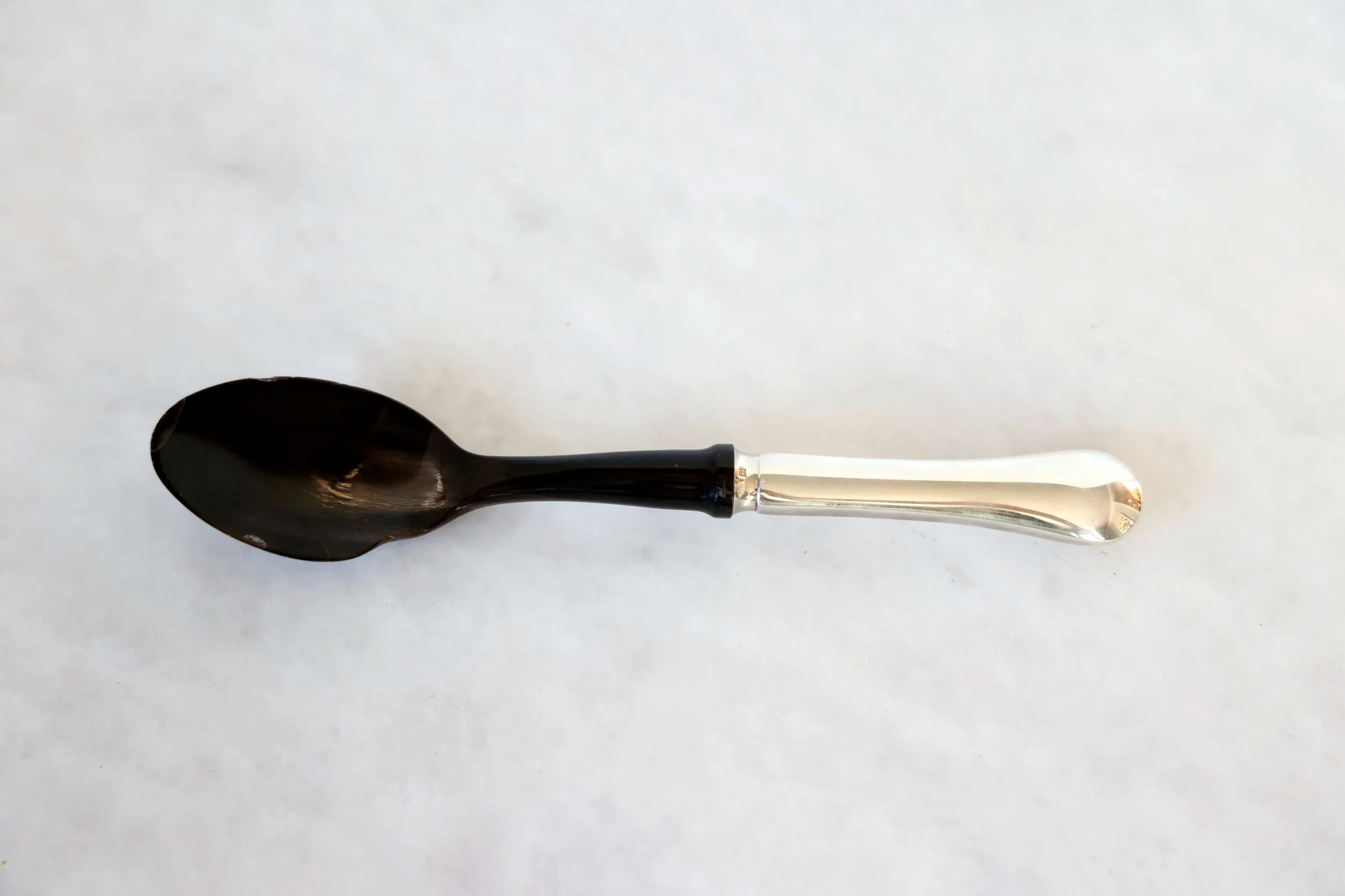 VINTAGE CHRISTOFLE HORN CAVIAR SPOON 