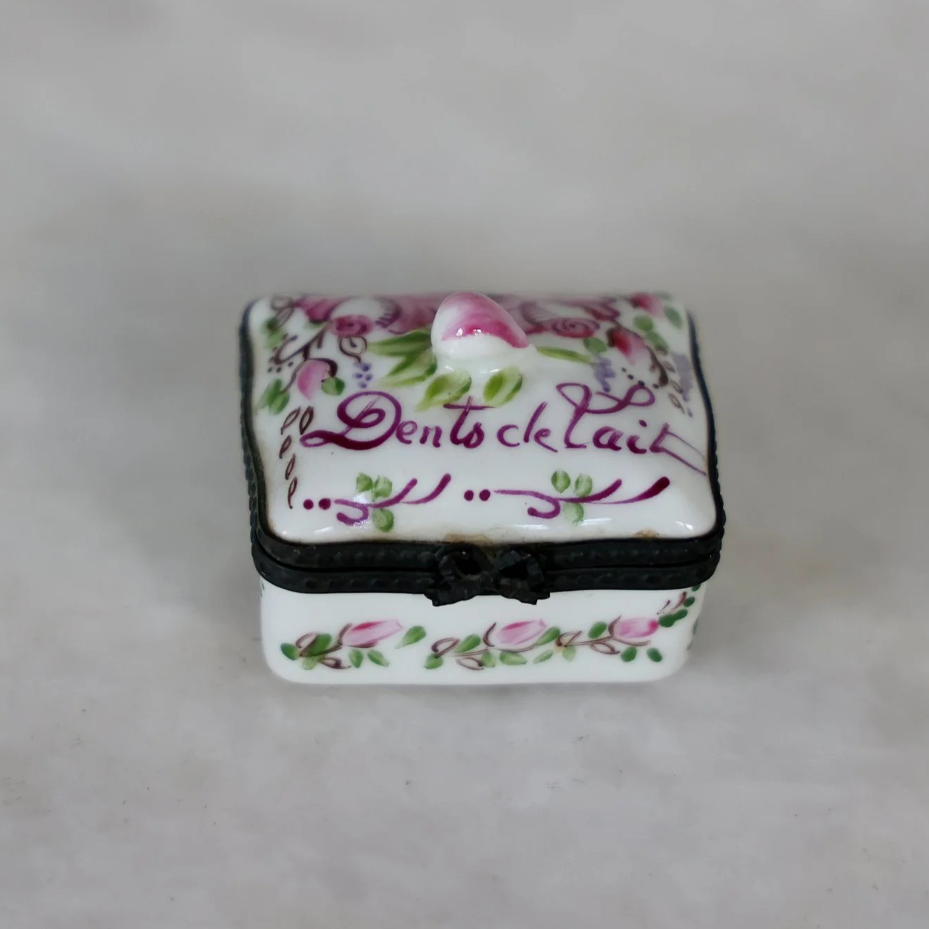 VINTAGE LIMOGES "TOOTH FAIRY" TRINKET BOX