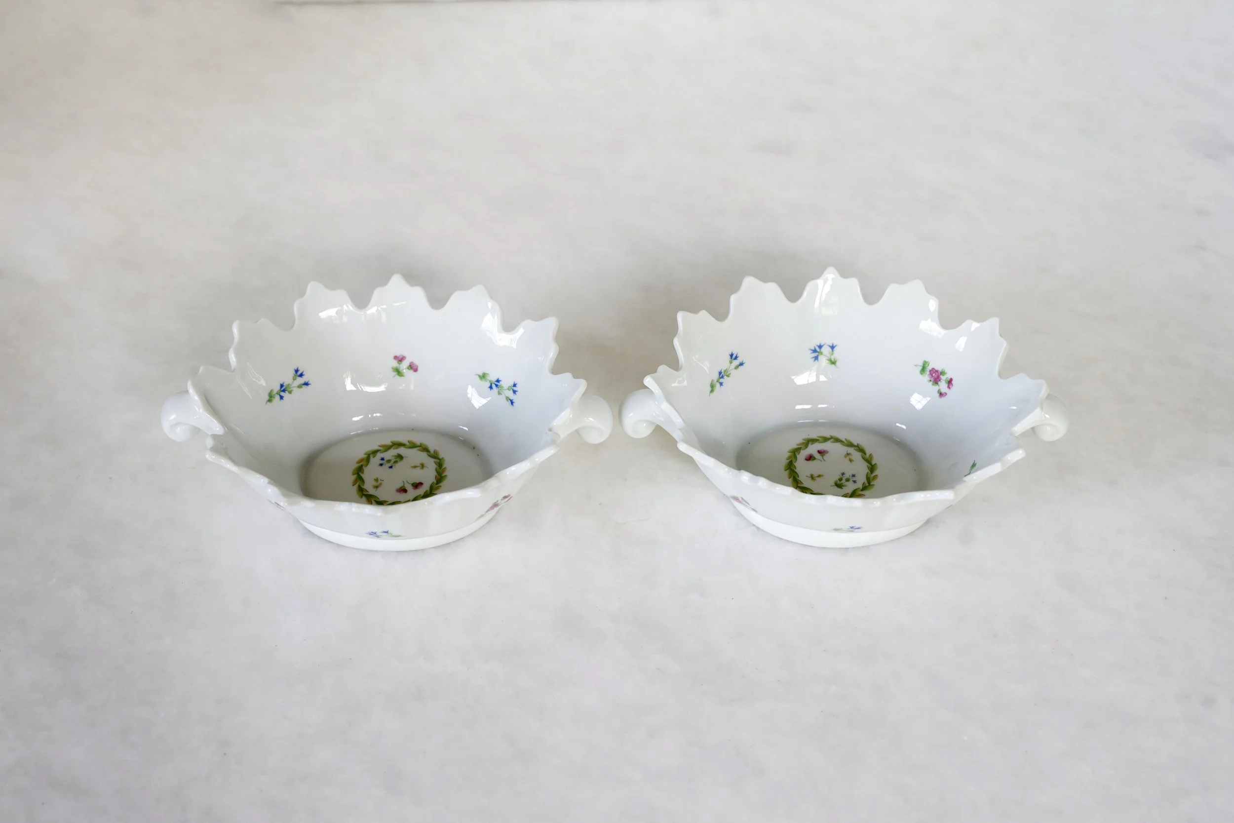 VINTAGE LIMOGES FLORAL BOWLS
