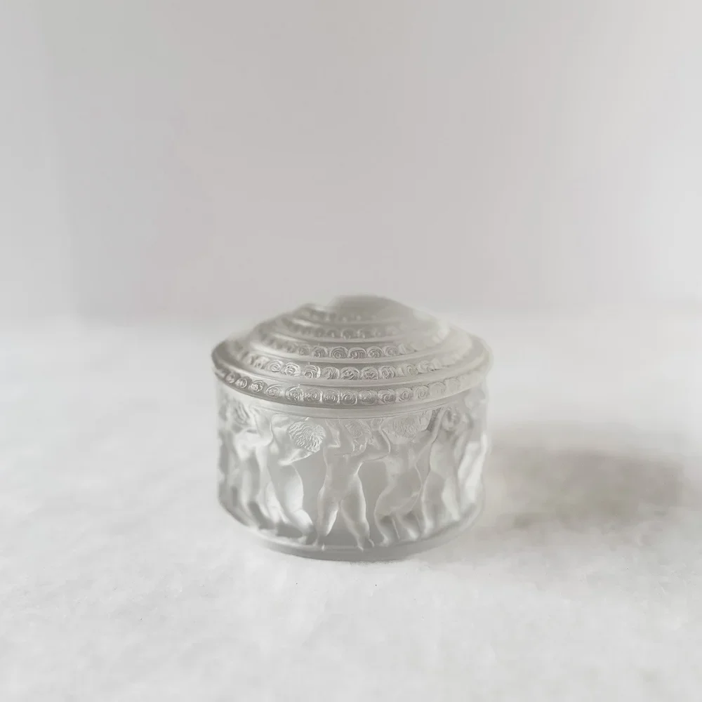 LALIQUE FRANCE "LES ENFANTS" TRINKET BOX - SOLD