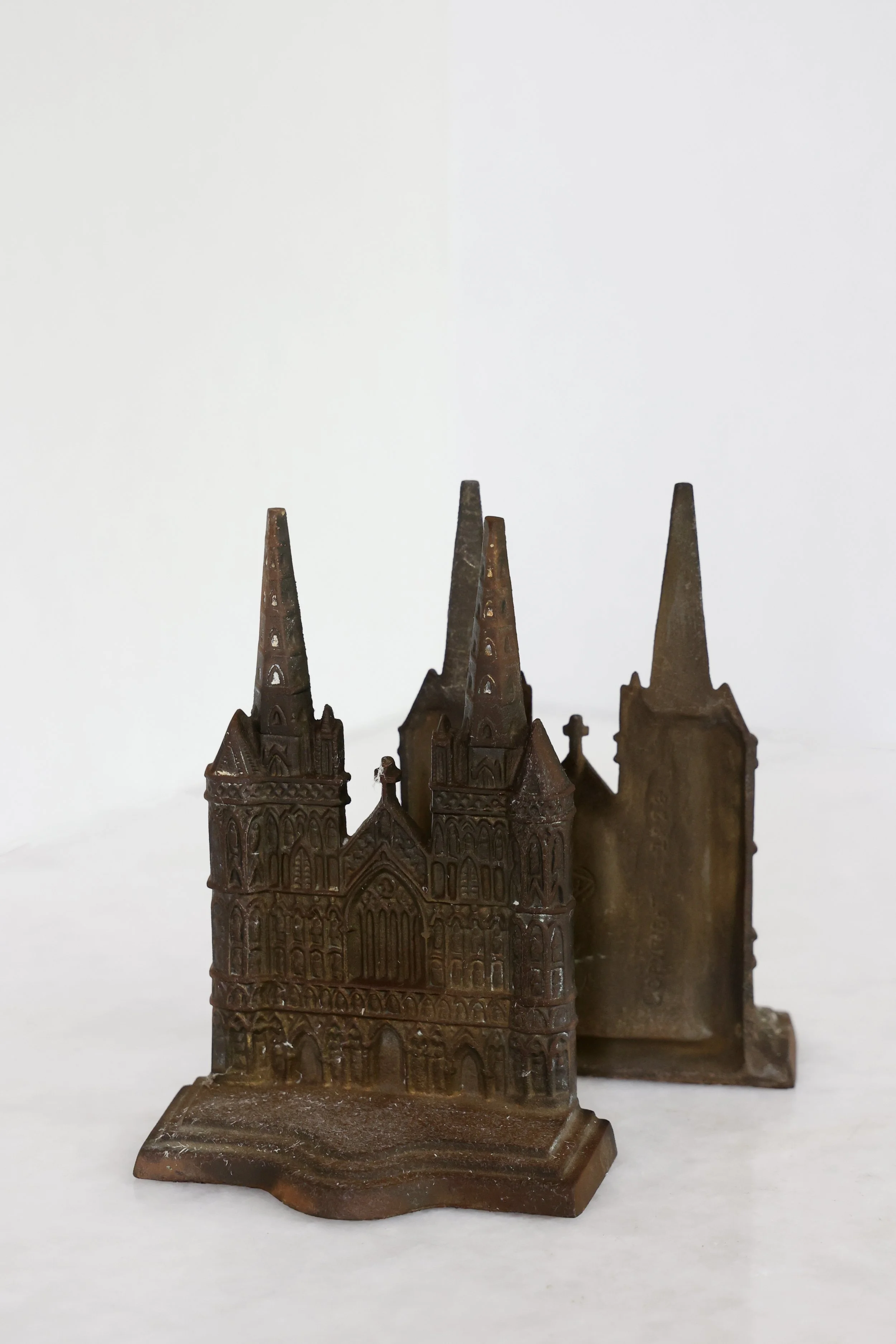 VINTAGE CATHEDRAL BOOKENDS 