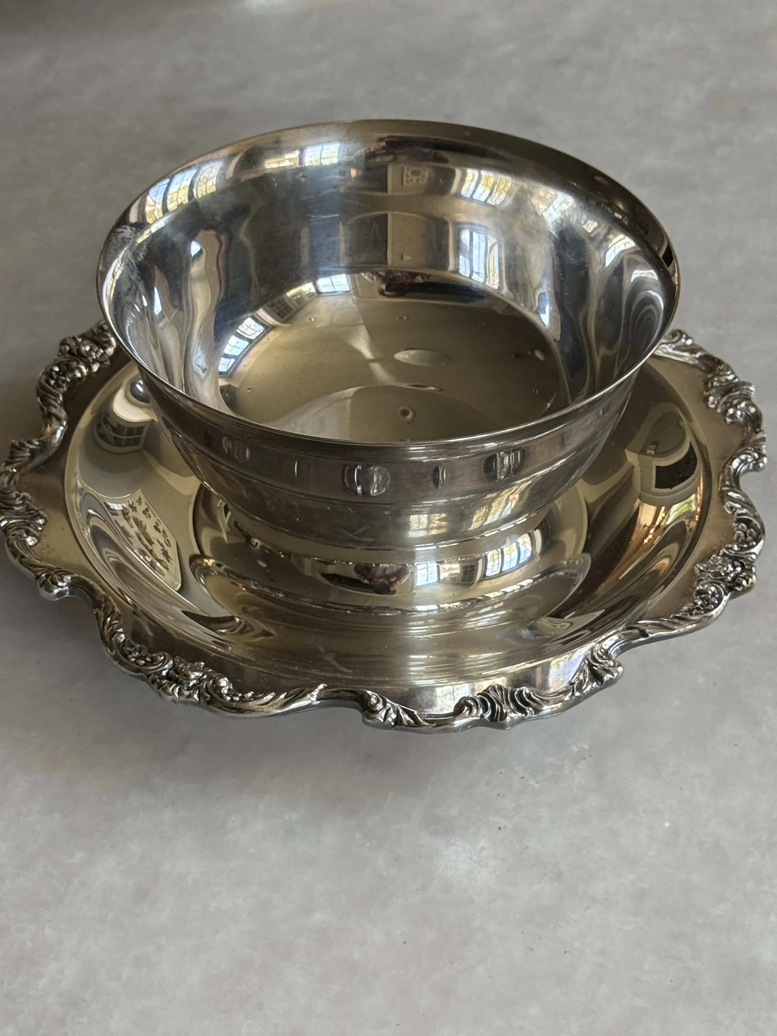 VINTAGE COMPOTE BOWL SILVERPLATE - SOLD 