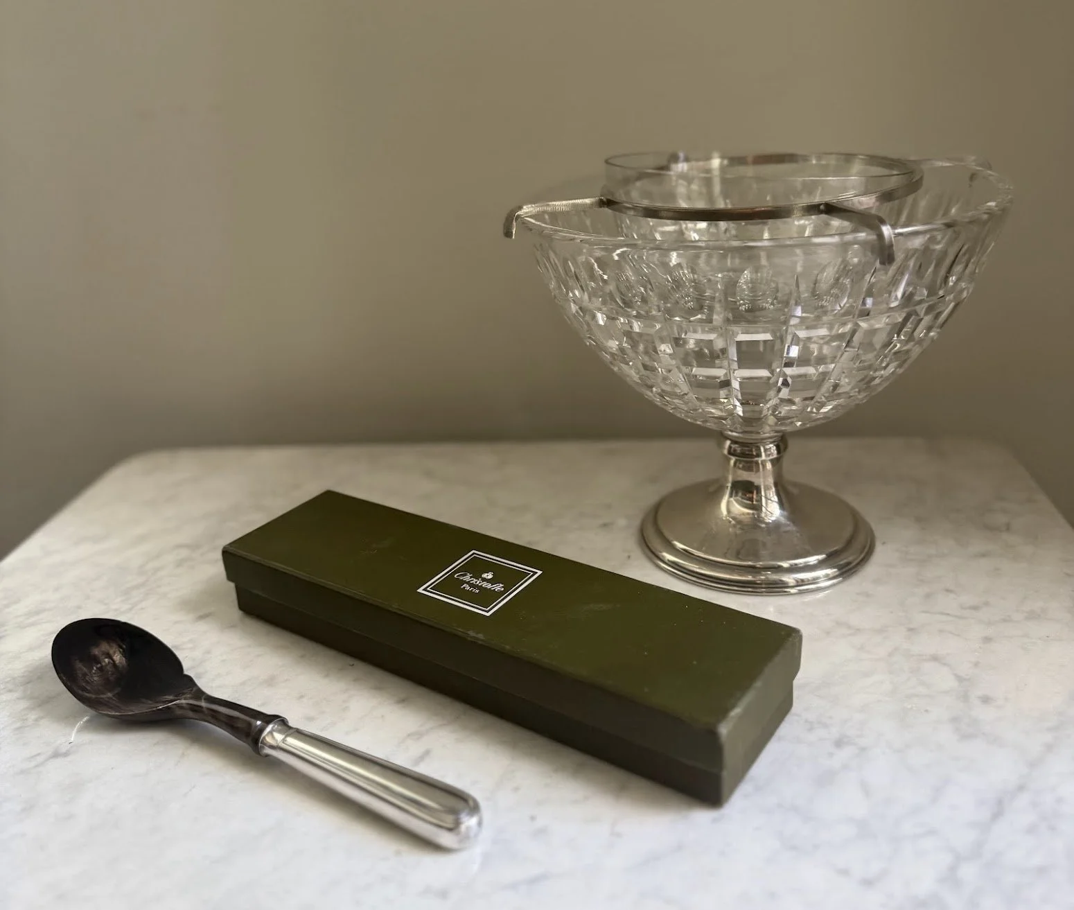 CHRISTOFLE HORN CAVIER SPOON — SOLD