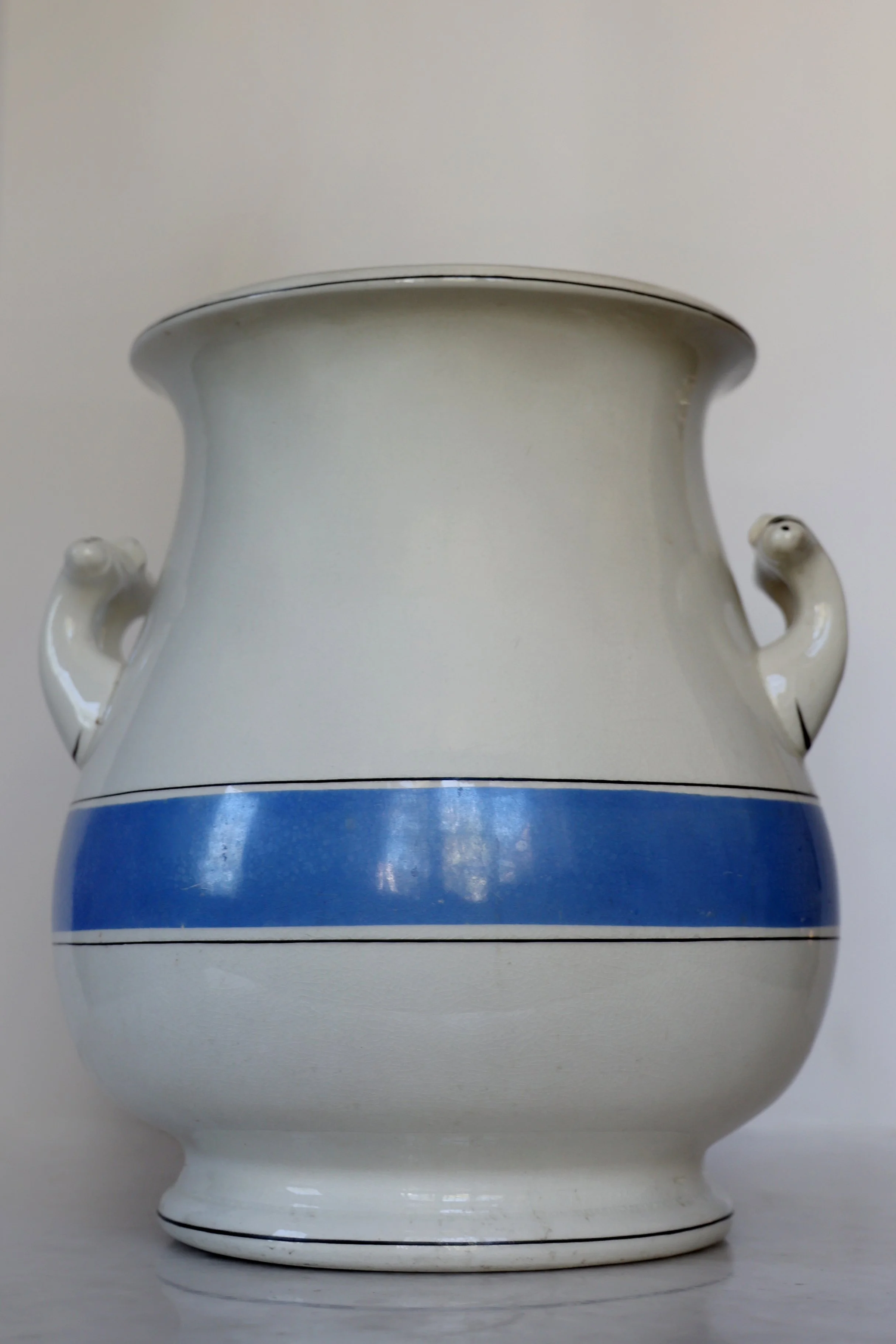 BLUE AND WHITE VINTAGE IRONSTONE JUG