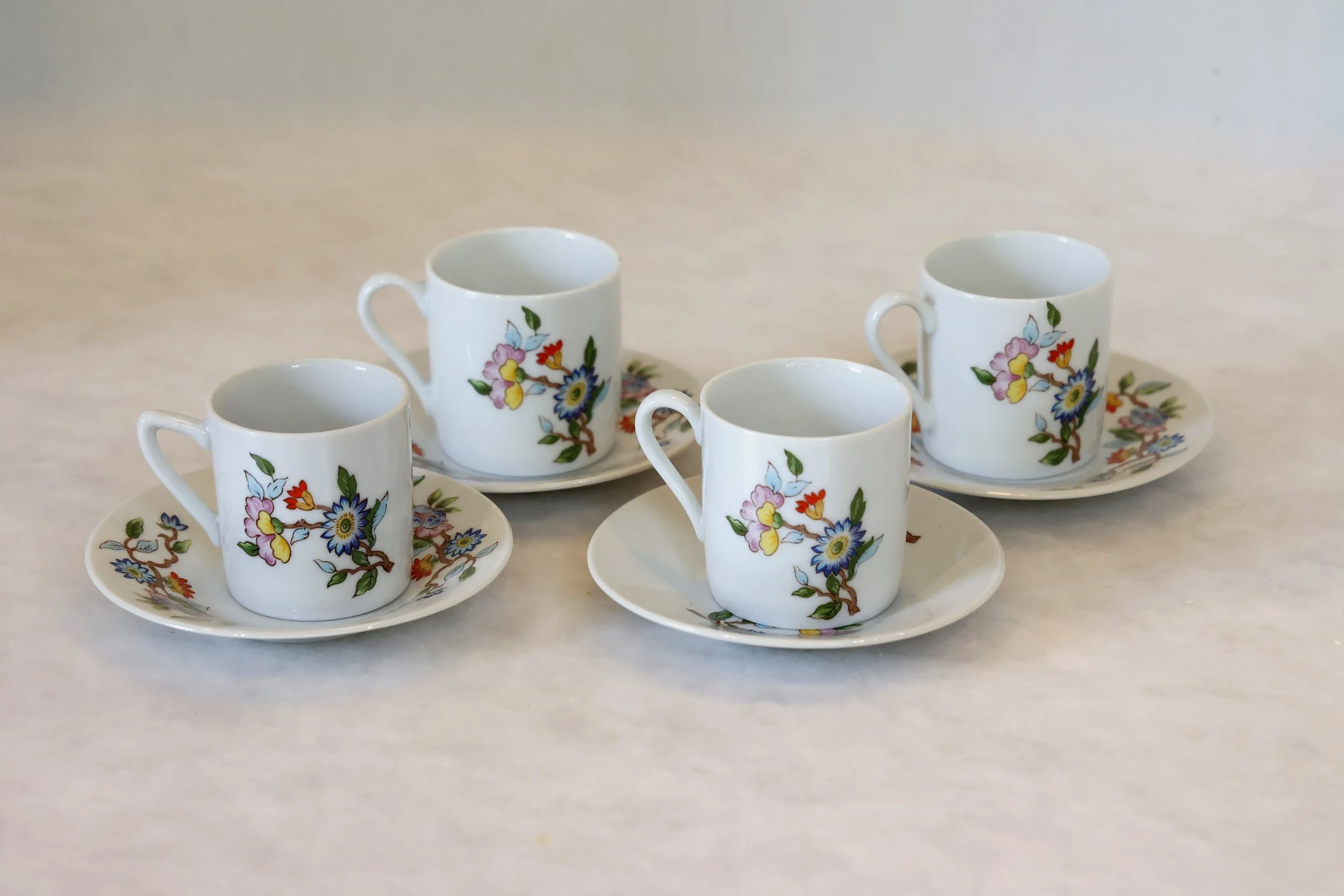 VINTAGE FLORAL ESPRESSO CUPS 