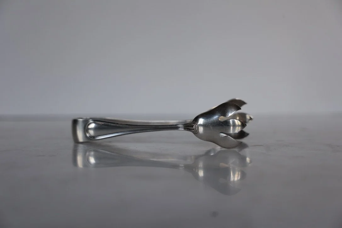 VINTAGE SILVERPLATE ICE TONGS 