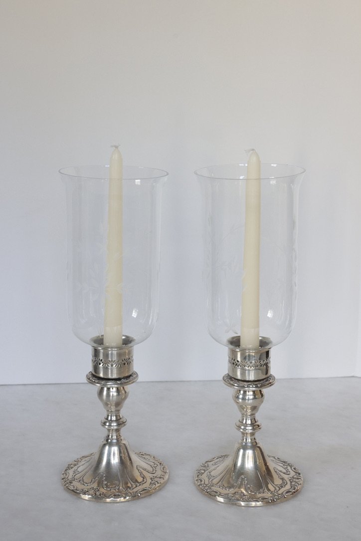 VINTAGE GORHAM HURRICANE CANDLES 