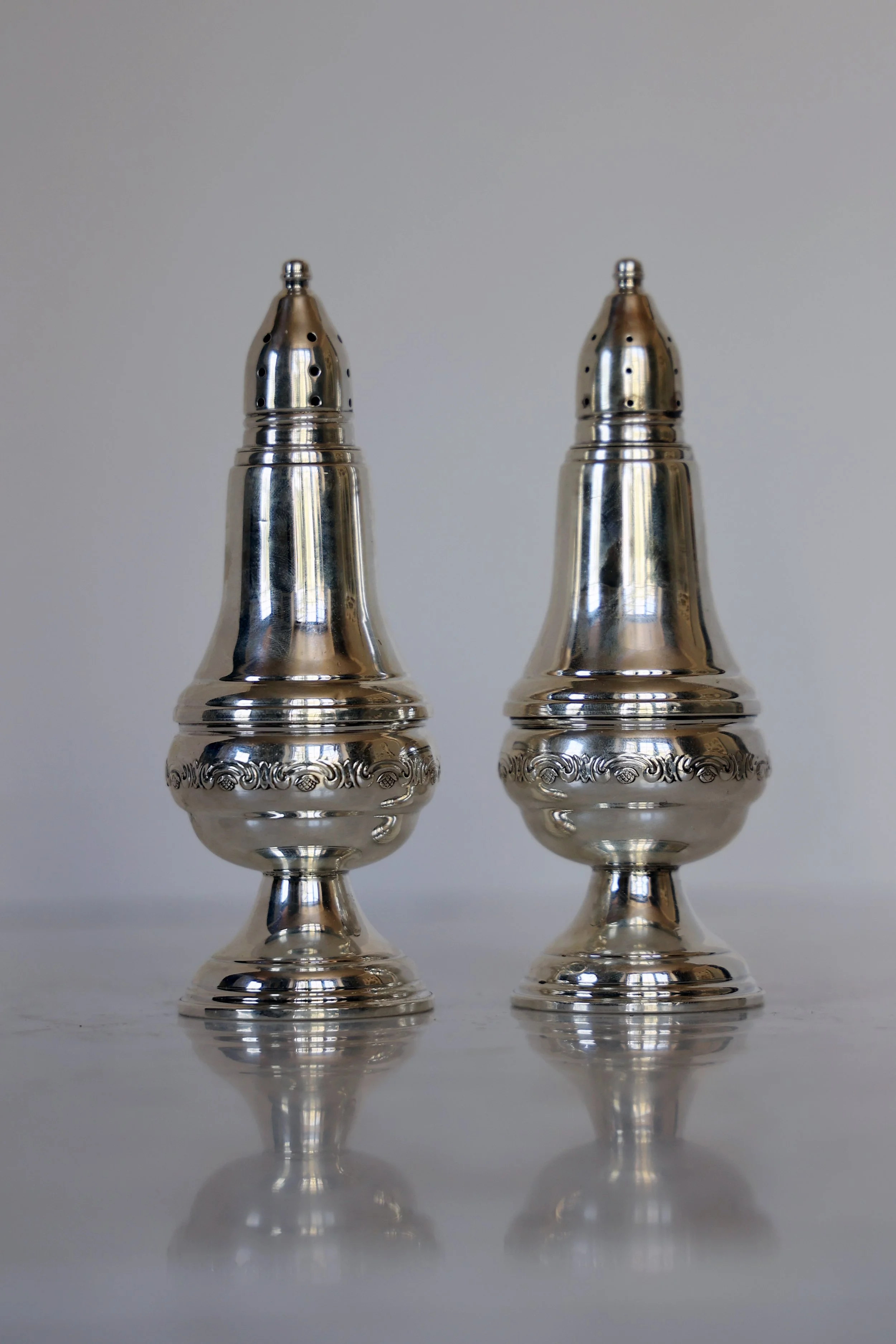 STERLING SALT AND PEPPER SHAKERS 