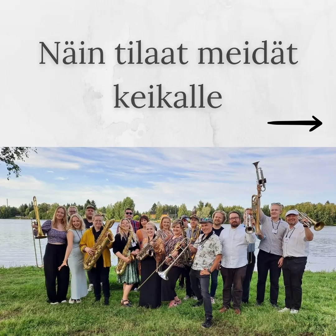 N&auml;in onnistuu TT Big Bandin tilaaminen keikalle:

Pyyd&auml; tarjous keikasta s&auml;hk&ouml;postilla info@ttbigband.com tai t&auml;yt&auml; s&auml;hk&ouml;inen keikkatilauslomake osoitteessa ttbigband.com

Lis&auml;tietoja l&ouml;yd&auml;t swai