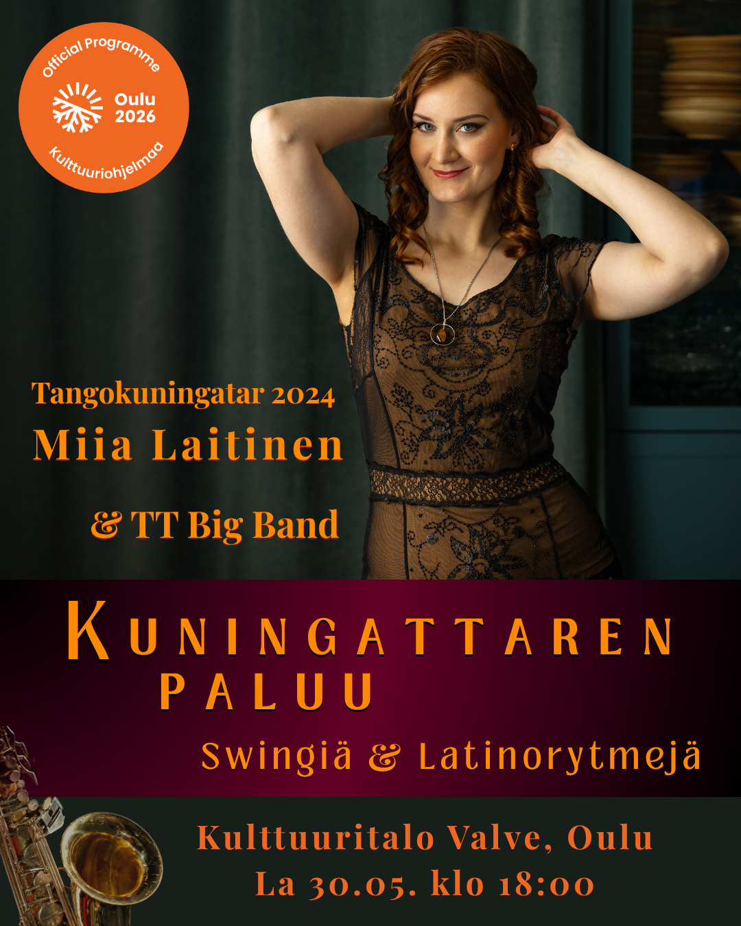 Miia Laitinen & TT Big Band: Kuningattaren paluu - Swingiä ja Latinorytmejä