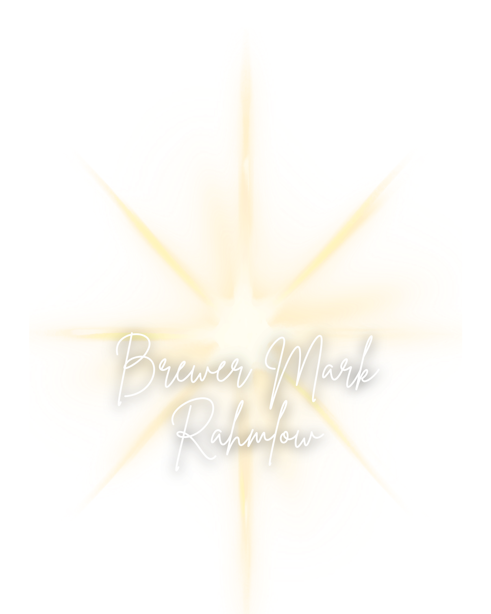A glowing gold star with the text 'Brewery Mark Rahlow' written in white cursive font in the center.