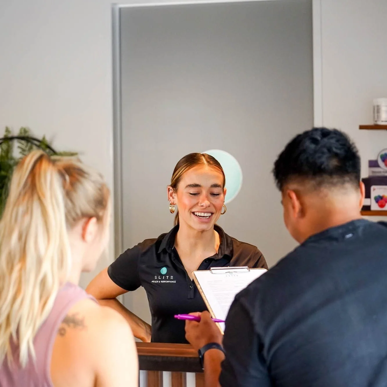 Therapist conducting a treatment consultation