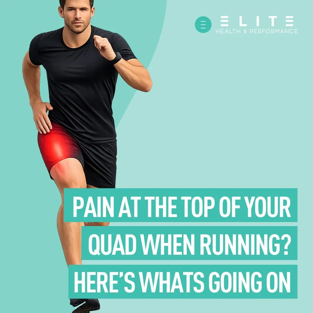 If you constantly feel your upper quad when you run&hellip;
it usually isn&rsquo;t a &ldquo;quad dominance&rdquo; issue.

What we often see is this 👇
You&rsquo;re lacking hip extension range on that side, so instead of generating propulsion from the