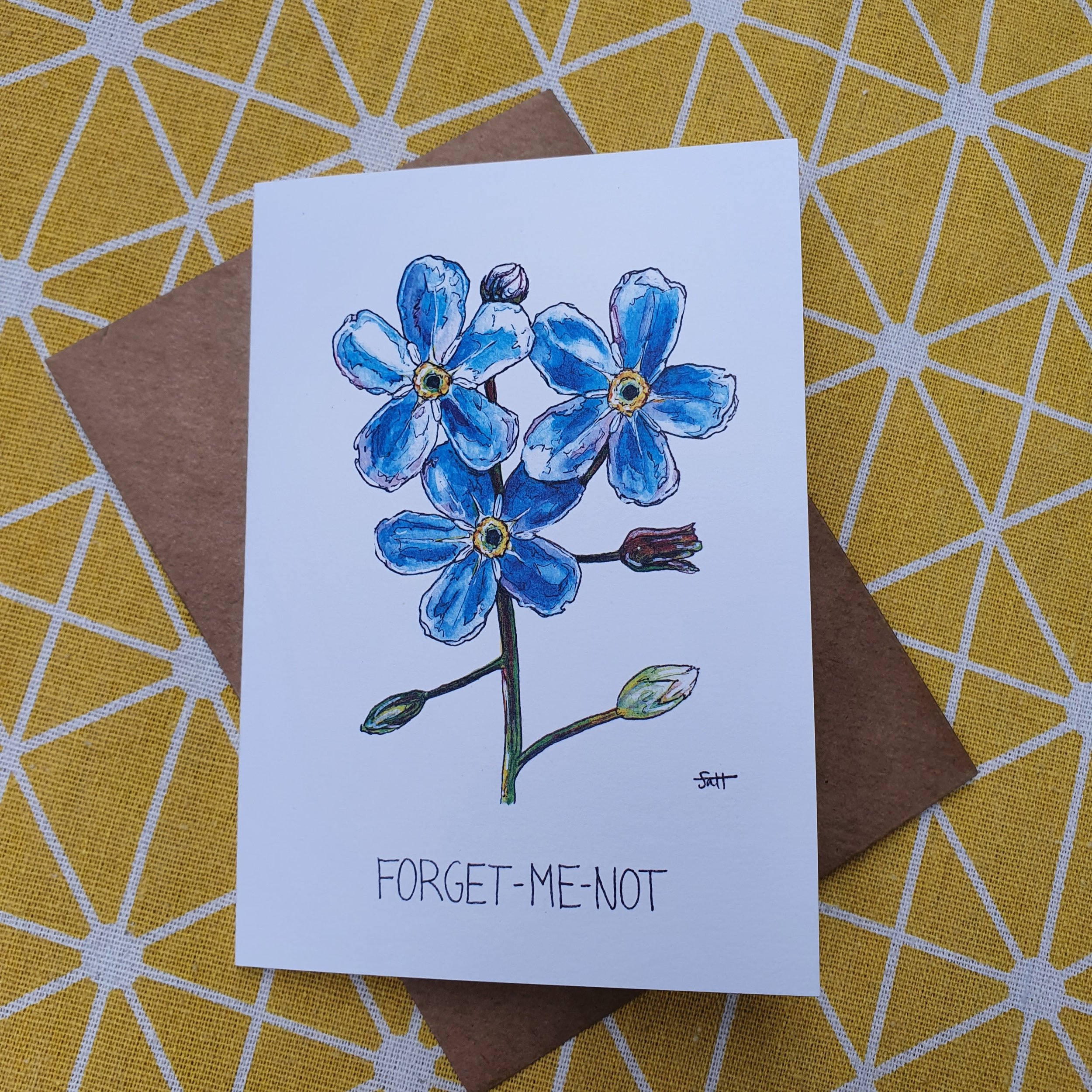 Forget-me-not Greetings Card
