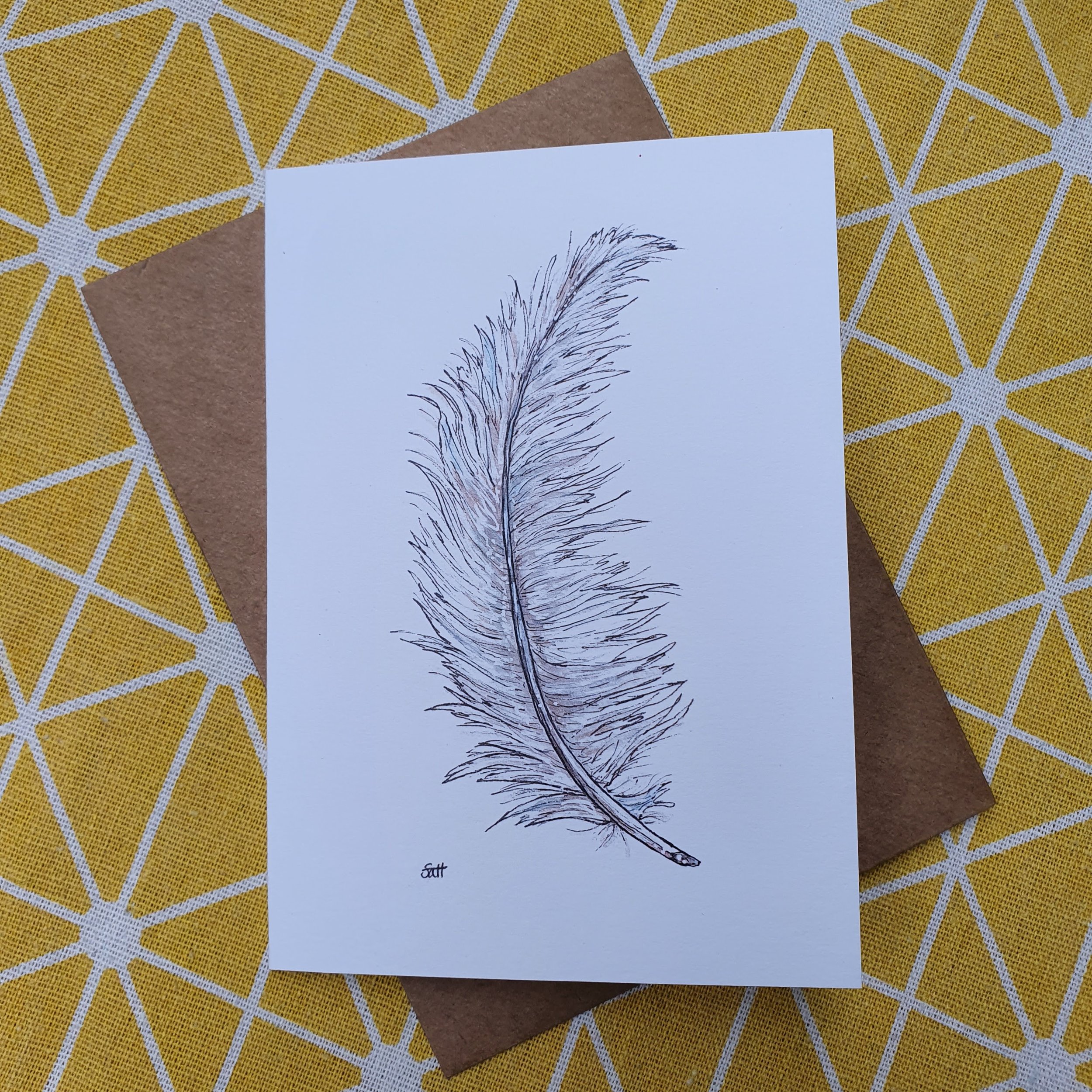 Feather Greetings Card