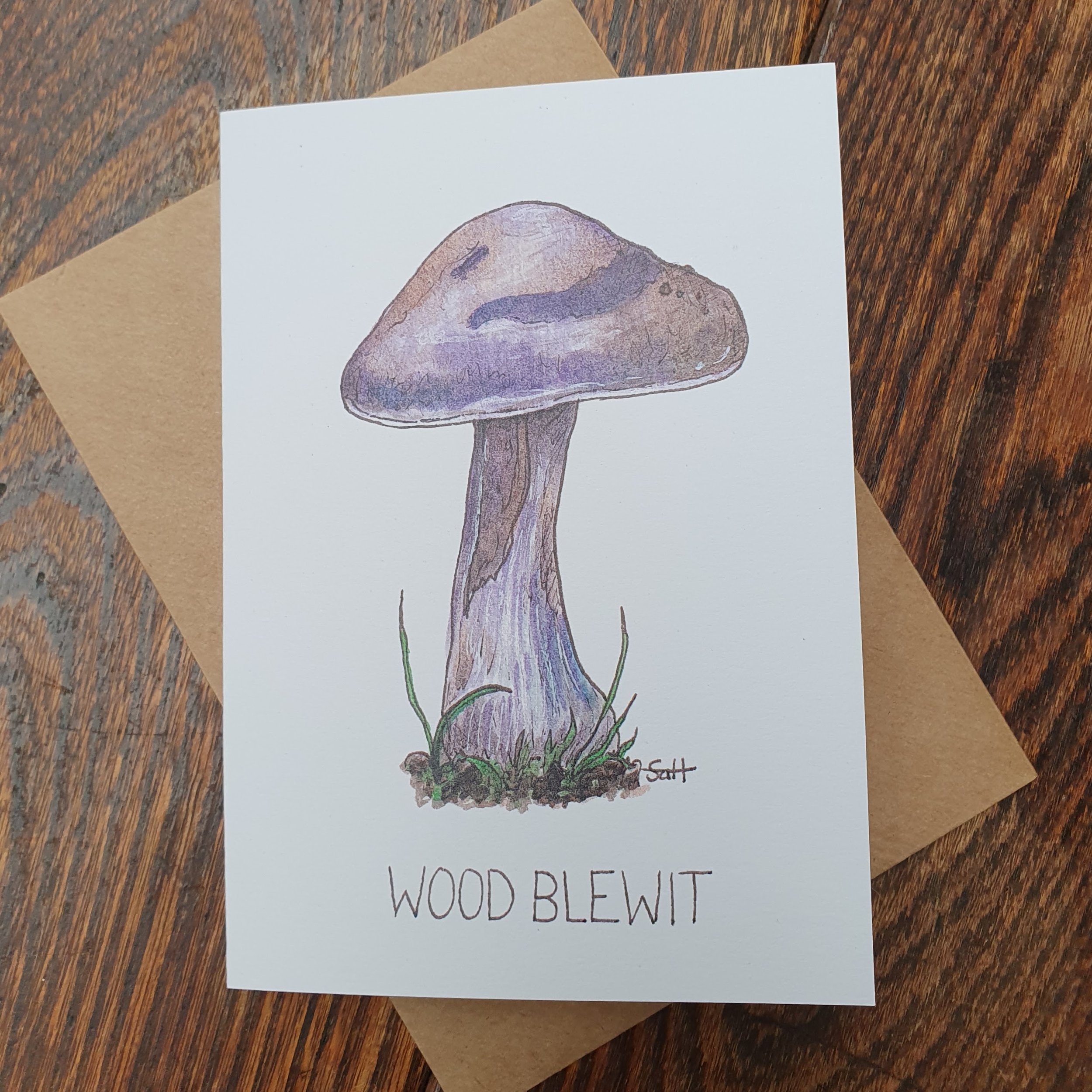 Wood Blewit Greetings Card