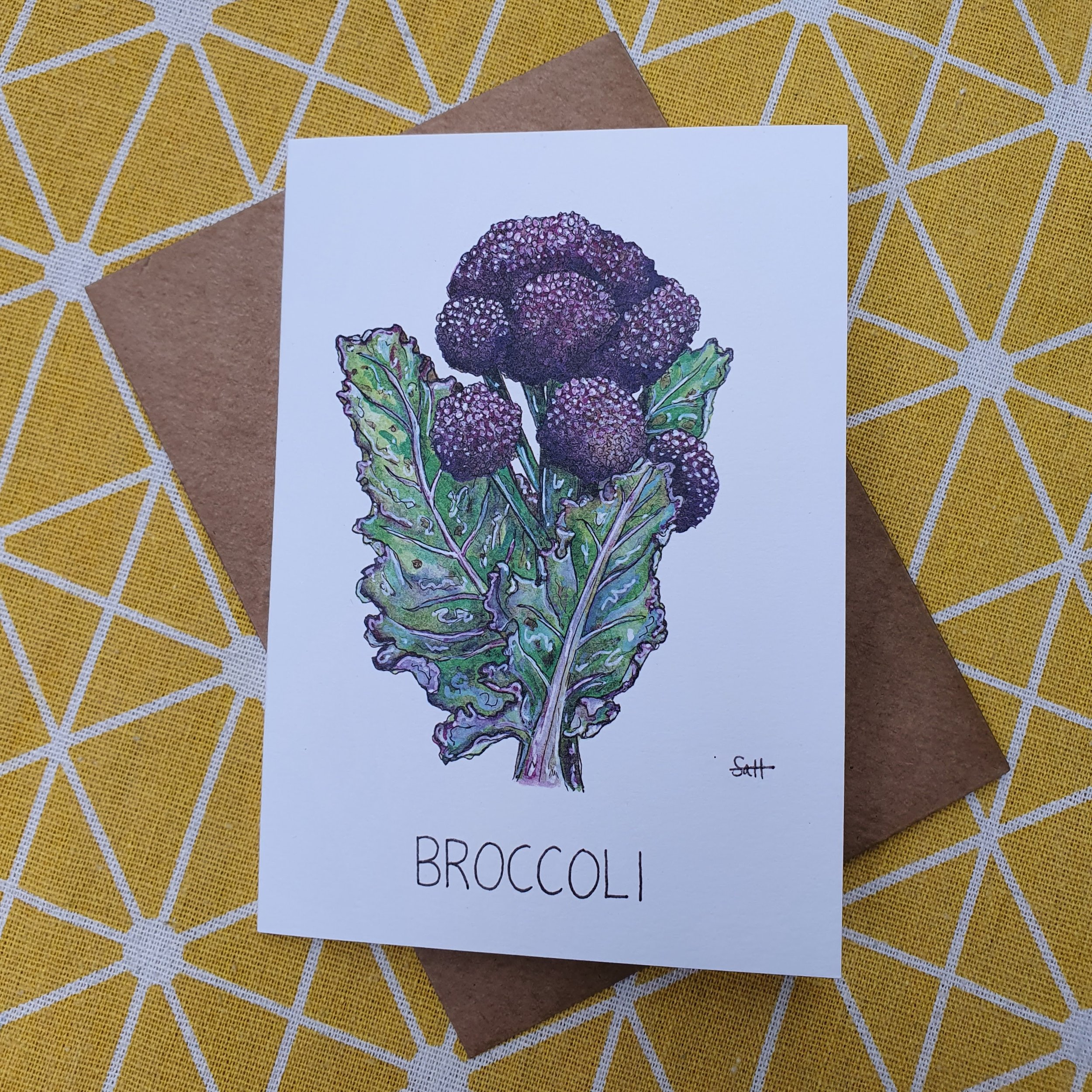 Broccoli Greetings Card