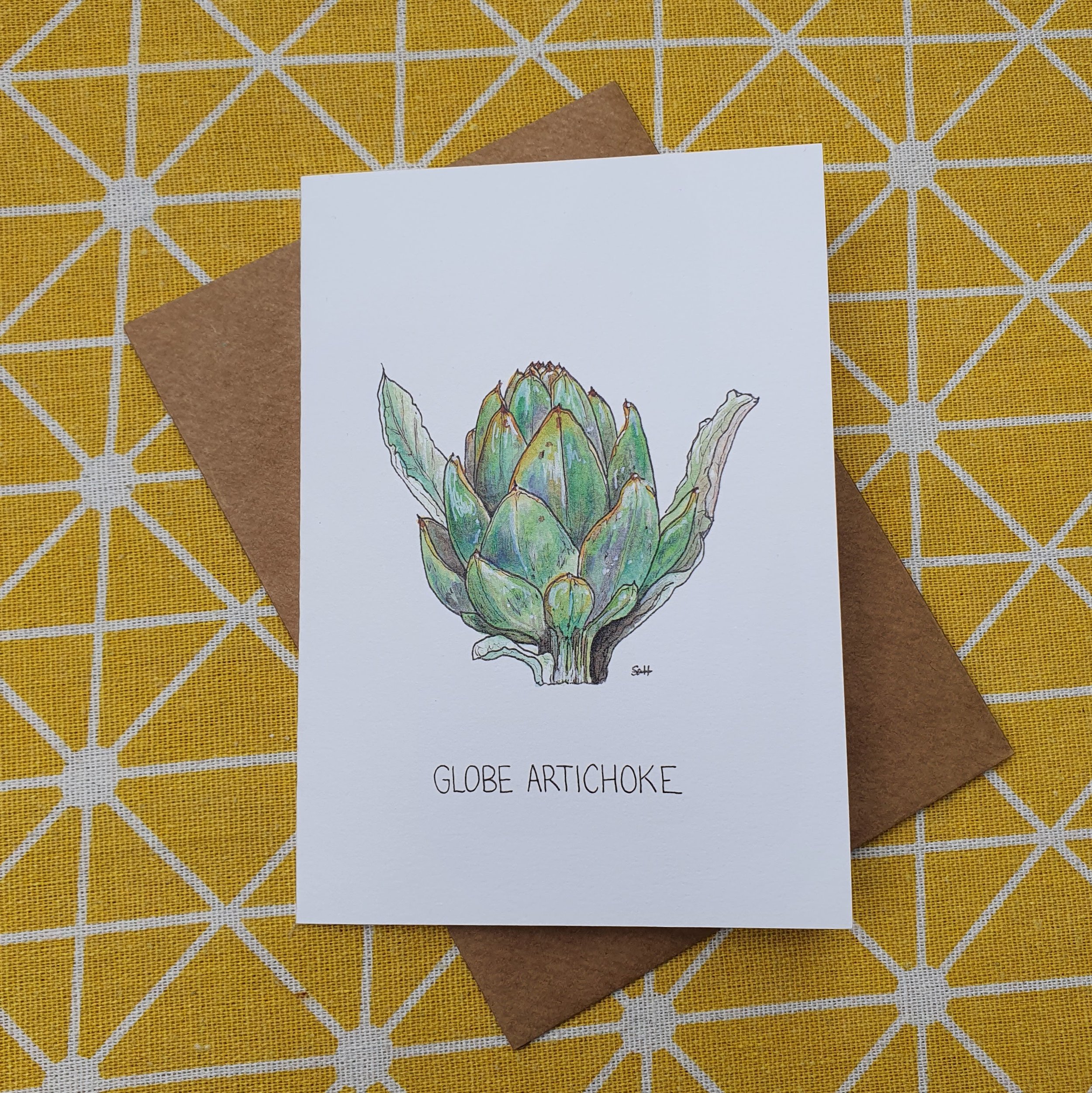 Globe Artichoke Greetings Card