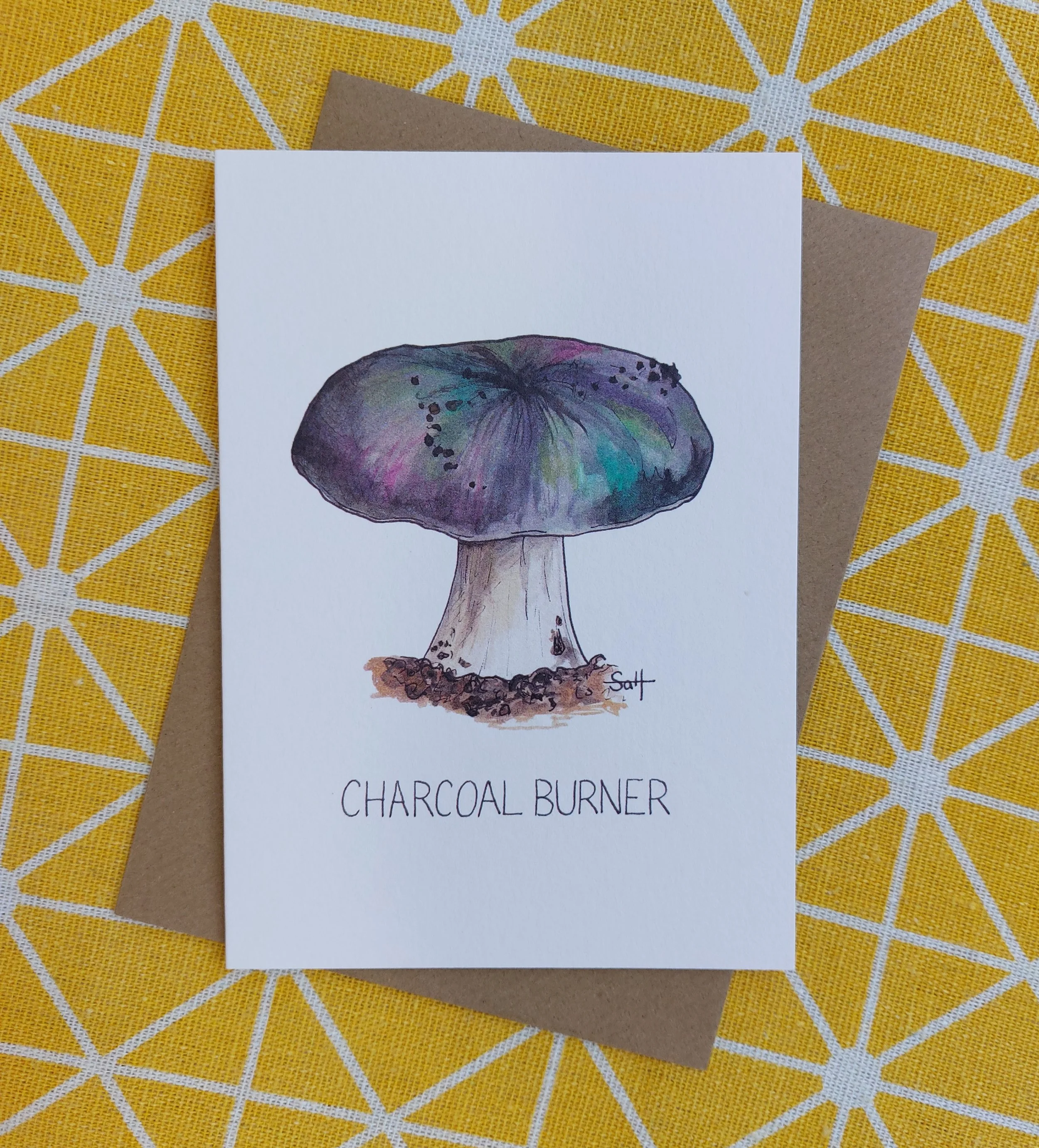 Charcoal Burner Greetings Card