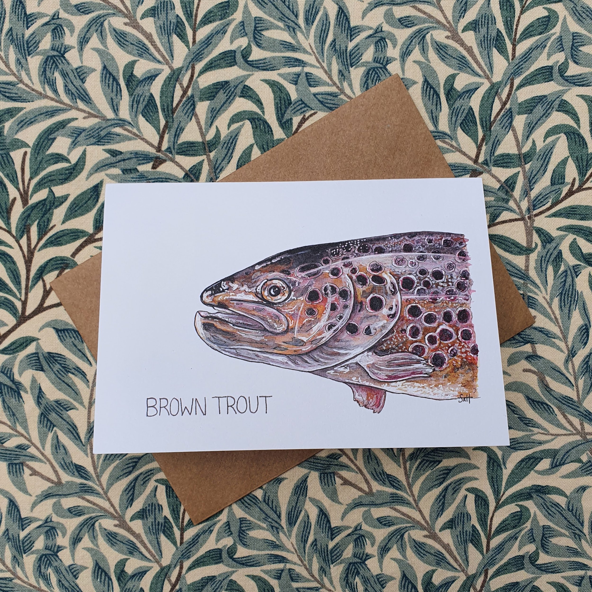 Brown Trout Greetings Card